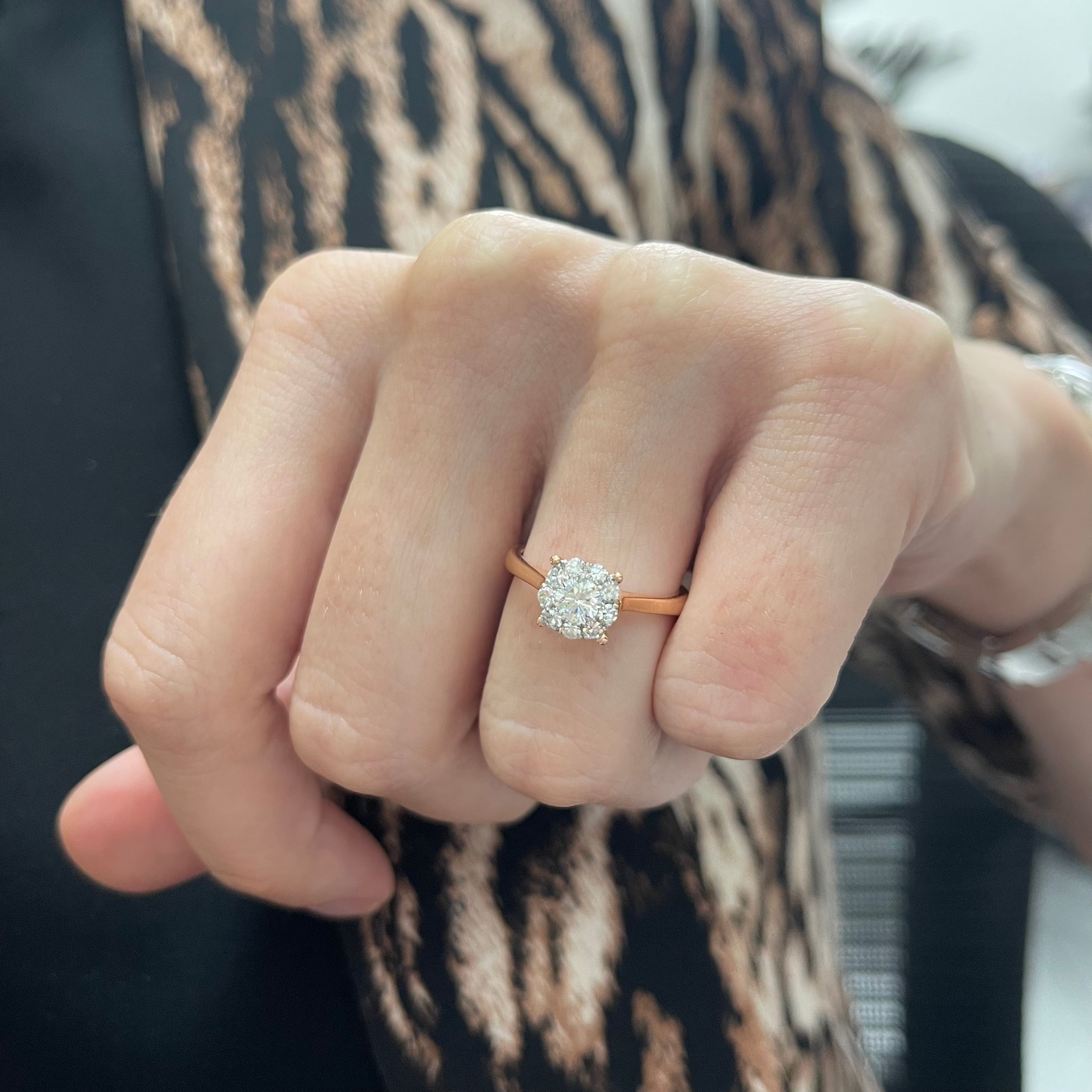 1.50ct Diamond Illusion Rose Gold Ring