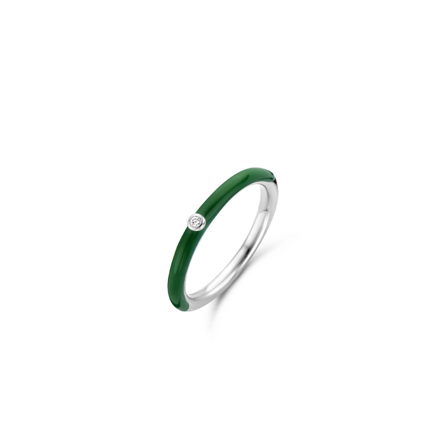 Radiant Green Enamel Ring