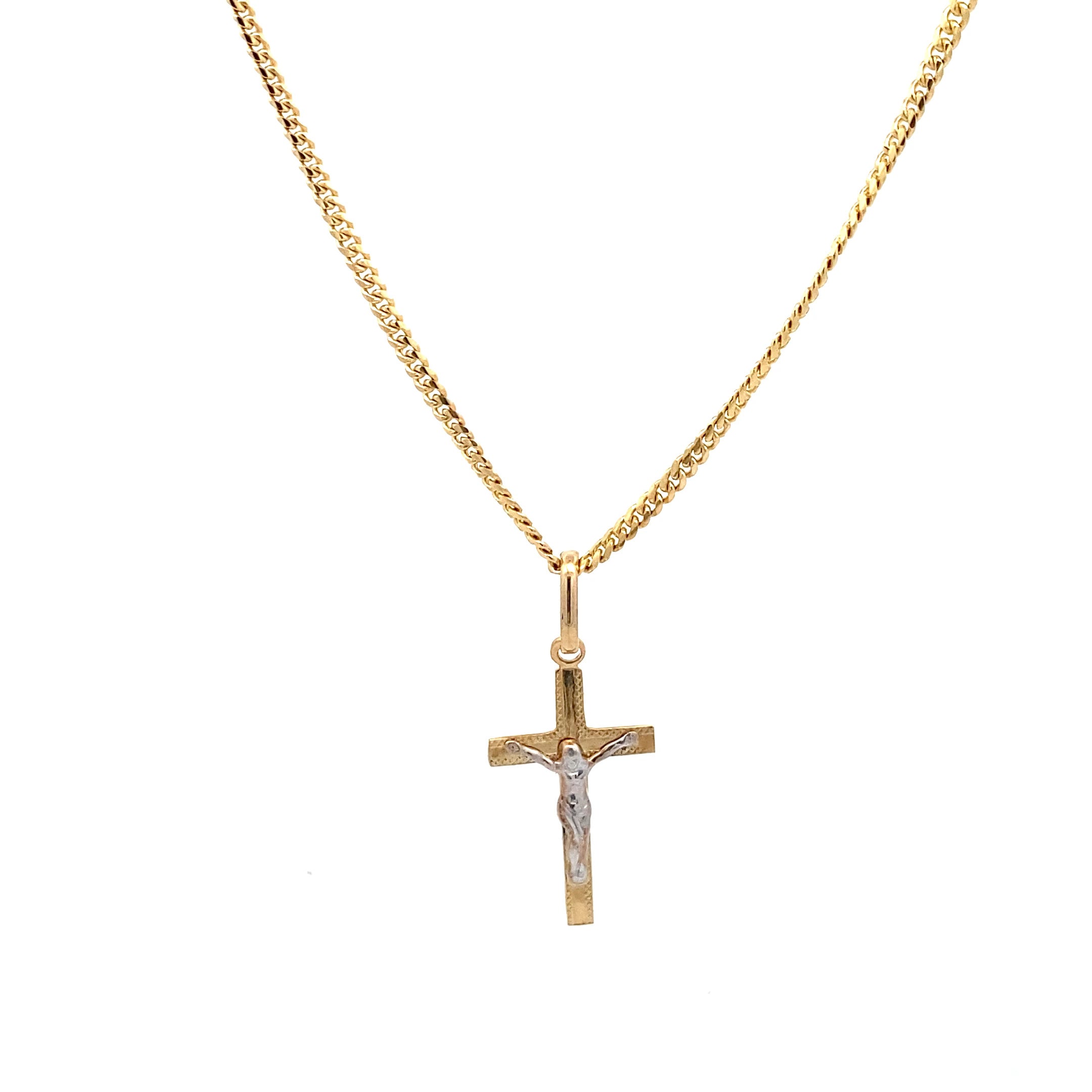 Crucifix 23MM Two Tone Pendant