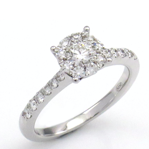 .50ct Diamond Illusion Shank White Gold Ring