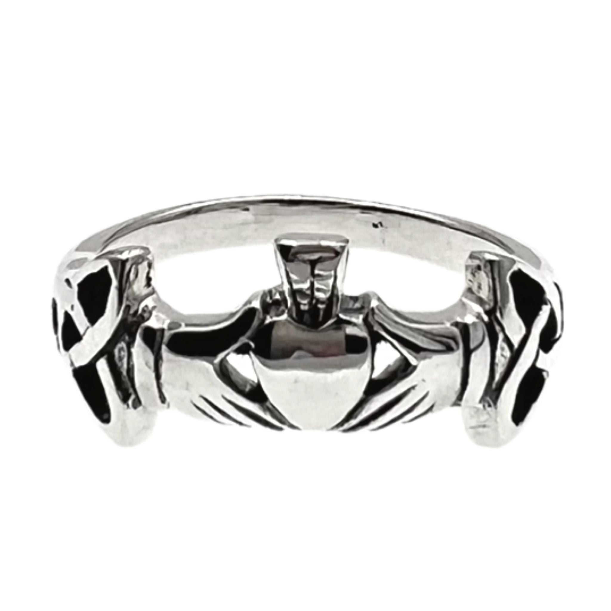 STERLING SILVER Celtic Claddagh Ring / SSR0080