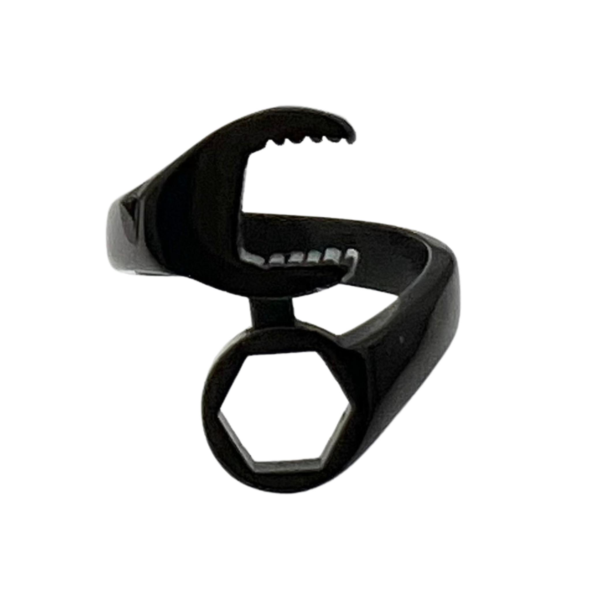 Stainless Steel Black WRENCH Ring / SCR0236