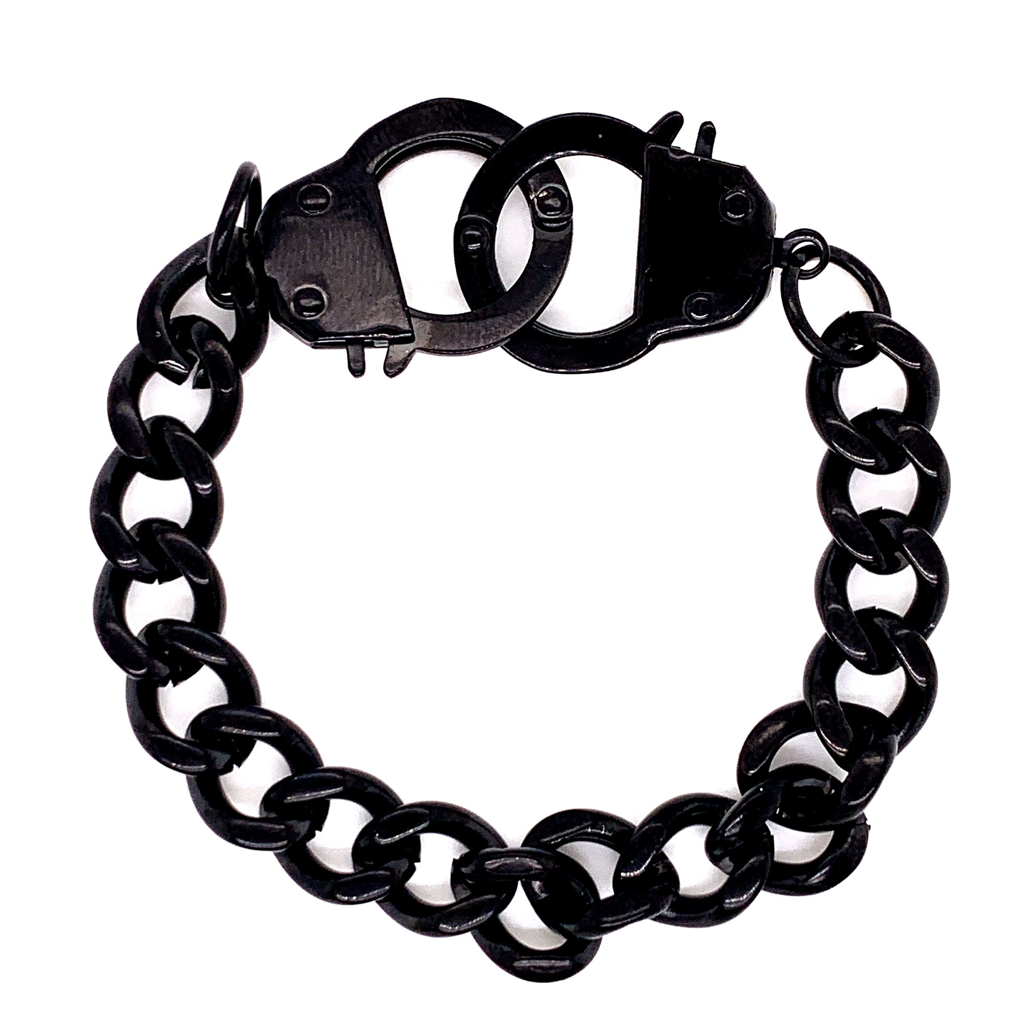 Stainless Steel Or Black Handcuff BRACELET / BRJ9025