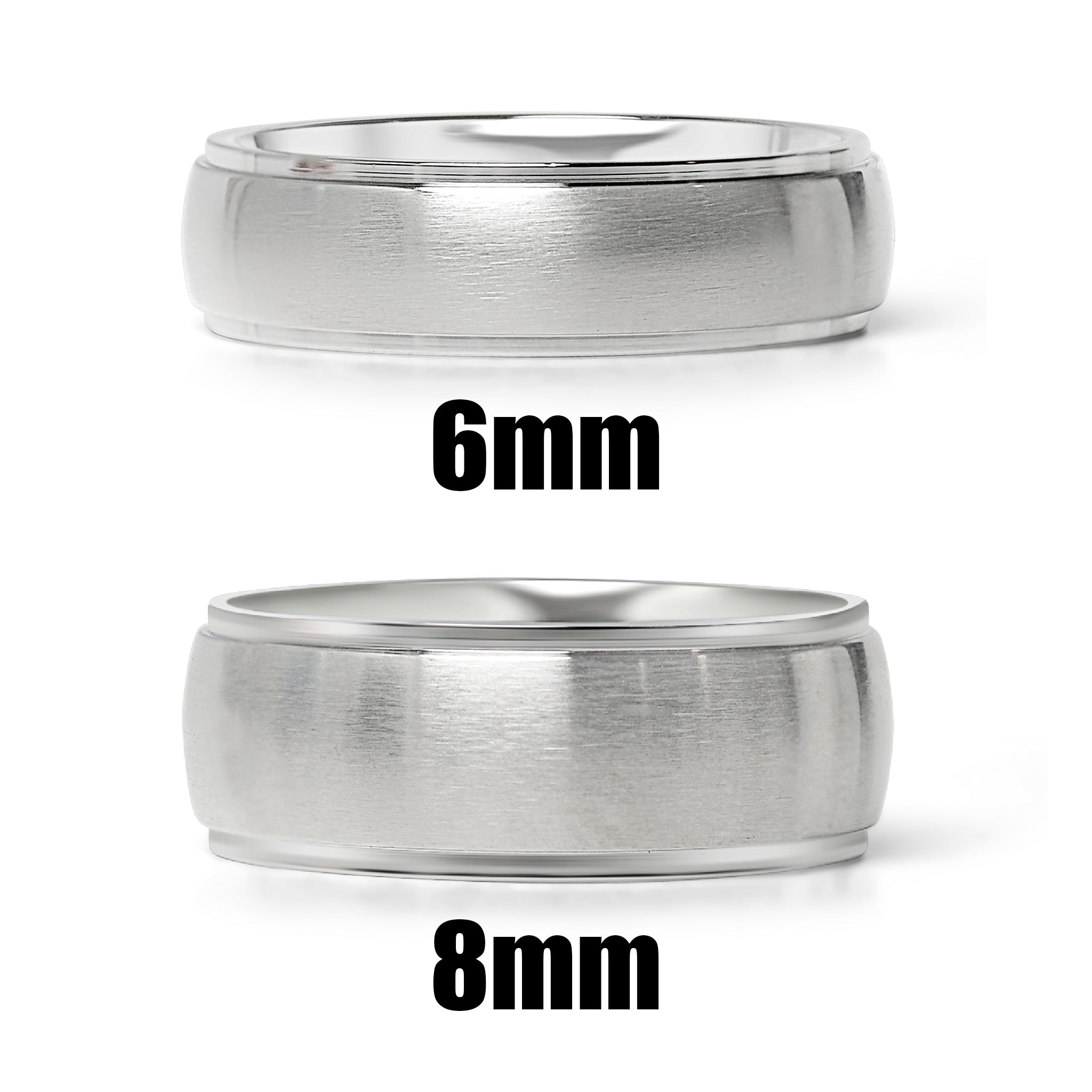 Wide Brushed Center with Polished Edge Stainless Steel RING / CFR0001