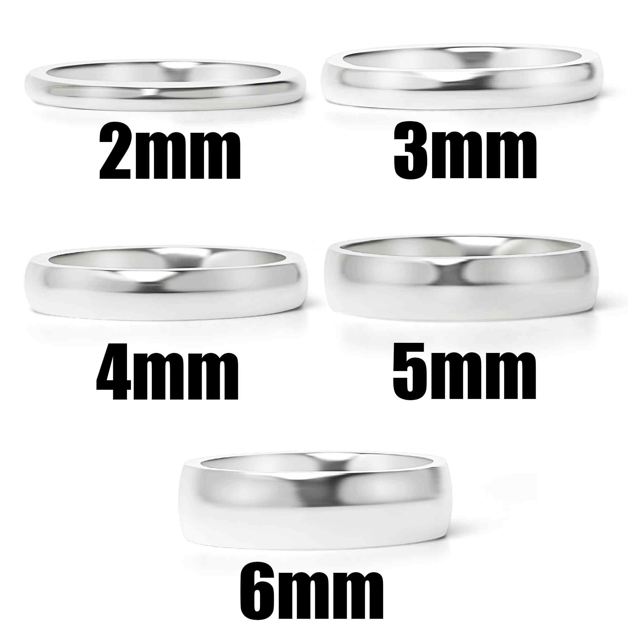 Highly Polished Rounded Stainless Steel Blank RING 2mm - 6mm / CFR3029