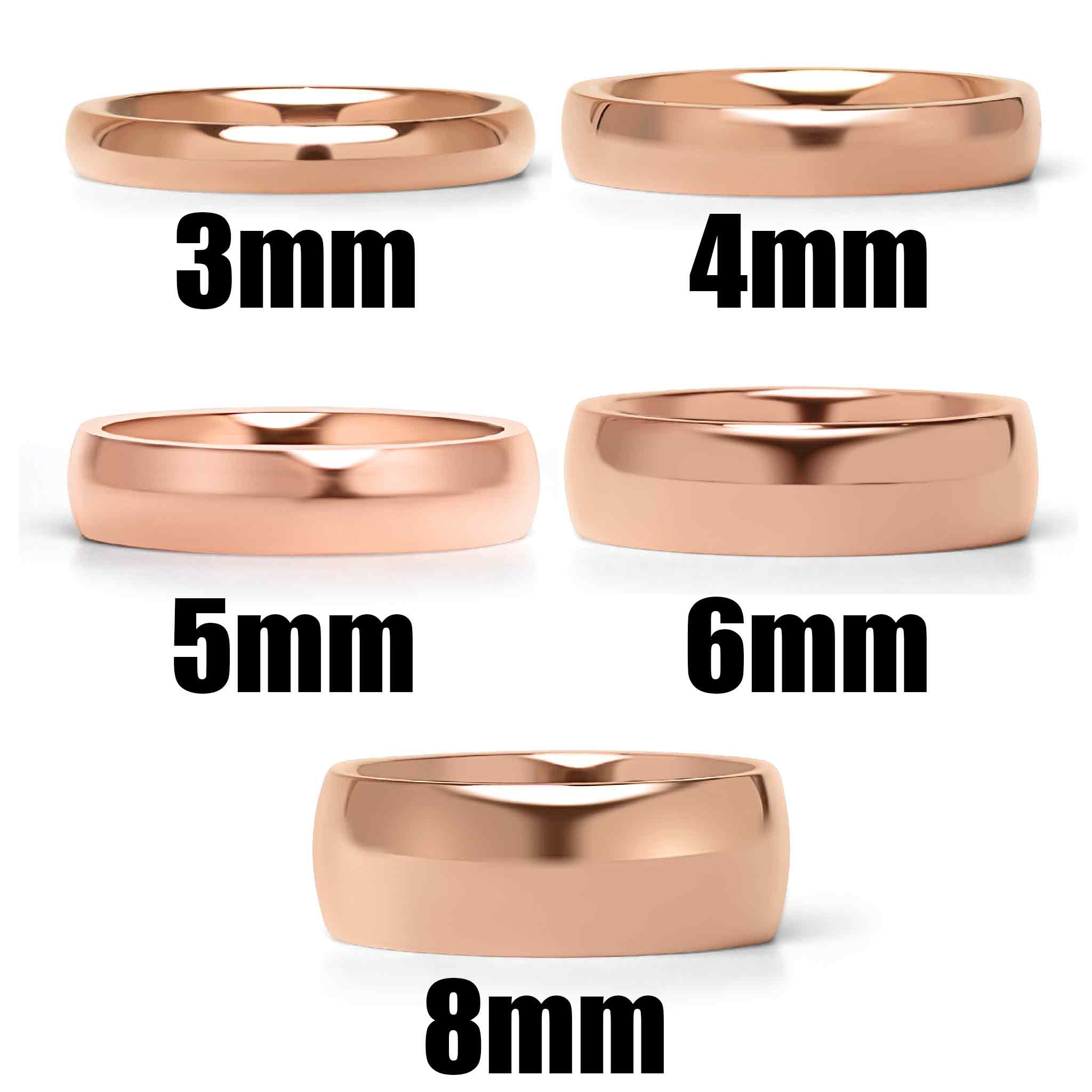 Chocolate Rounded Stainless Steel Blank RING / CFR7007