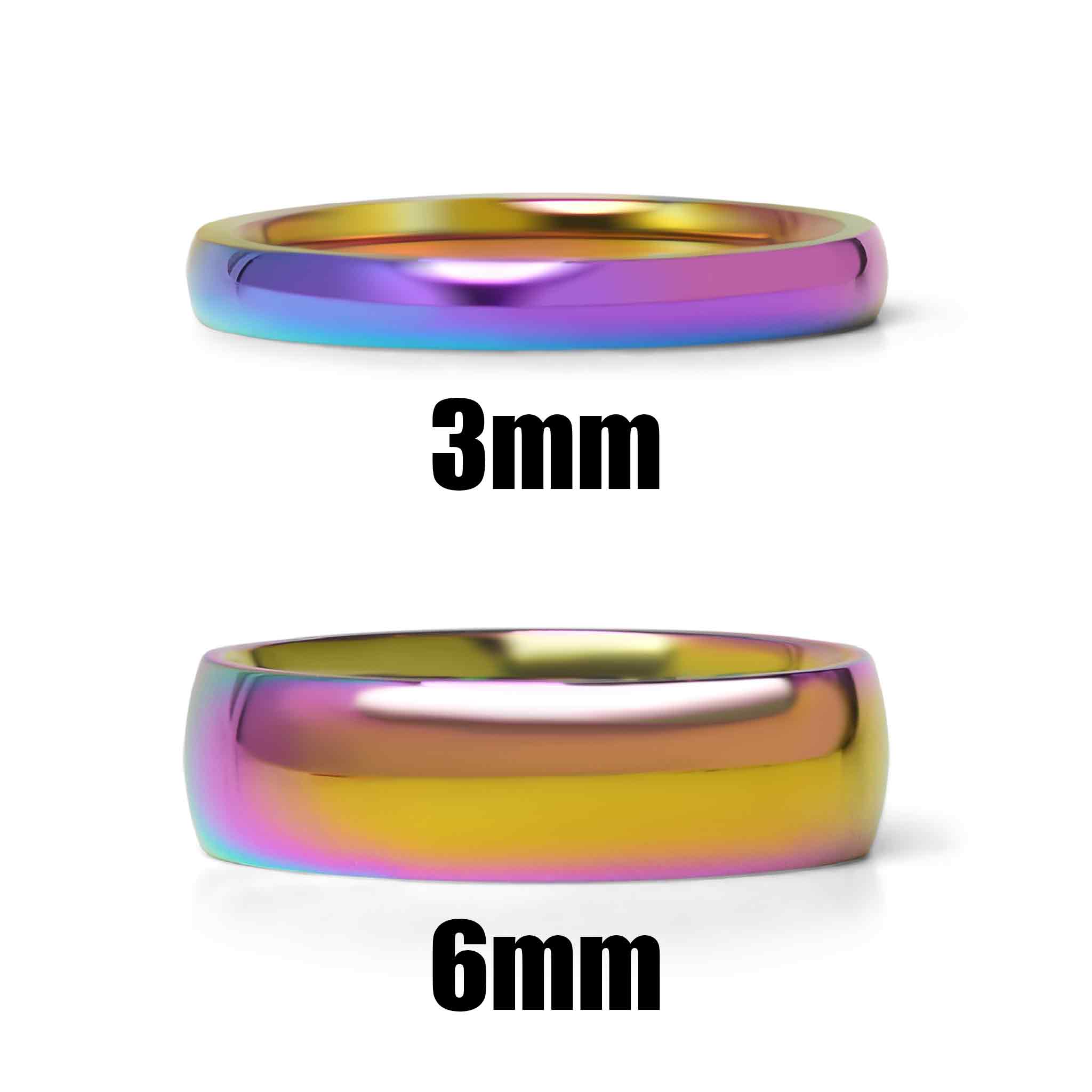 Rainbow Stainless Steel Blank RING / CFR7012