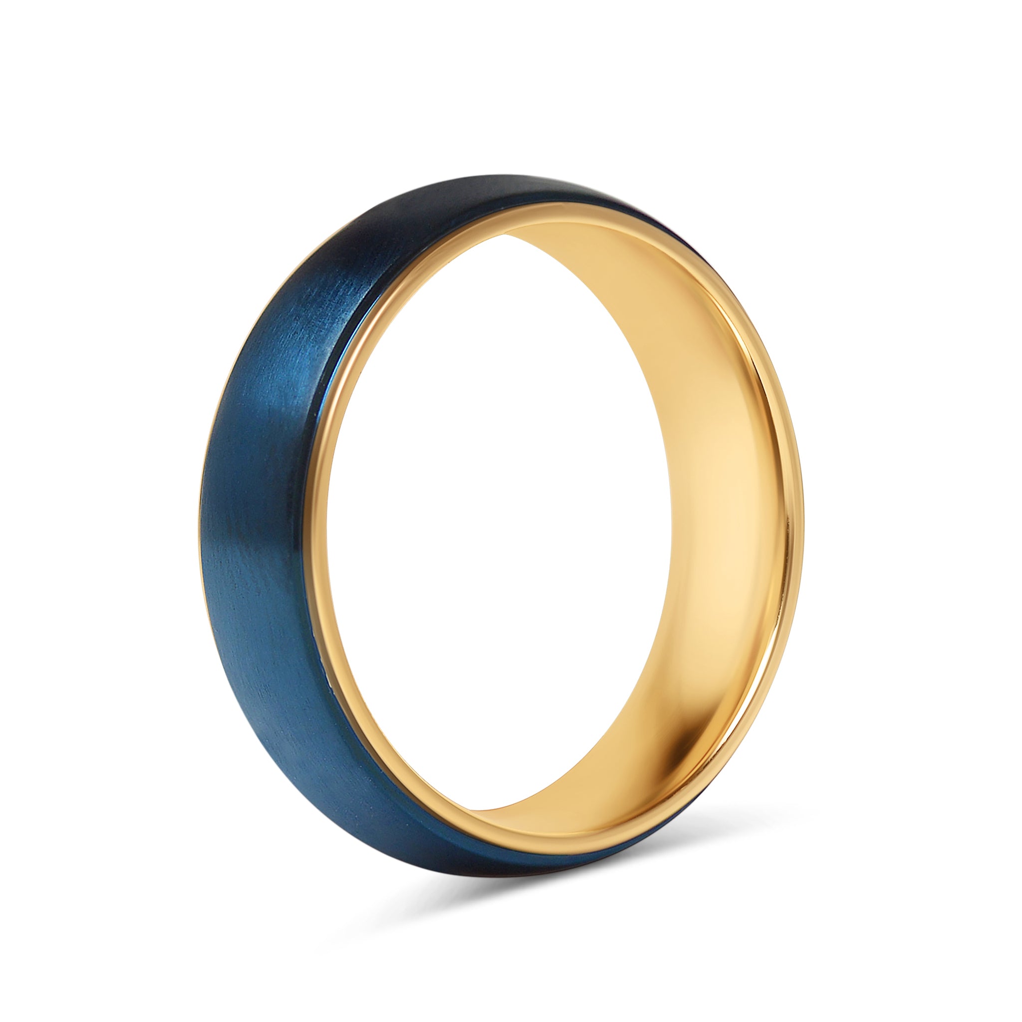 Blue Stainless Steel GOLD Plated Edge Ring / CFR7016