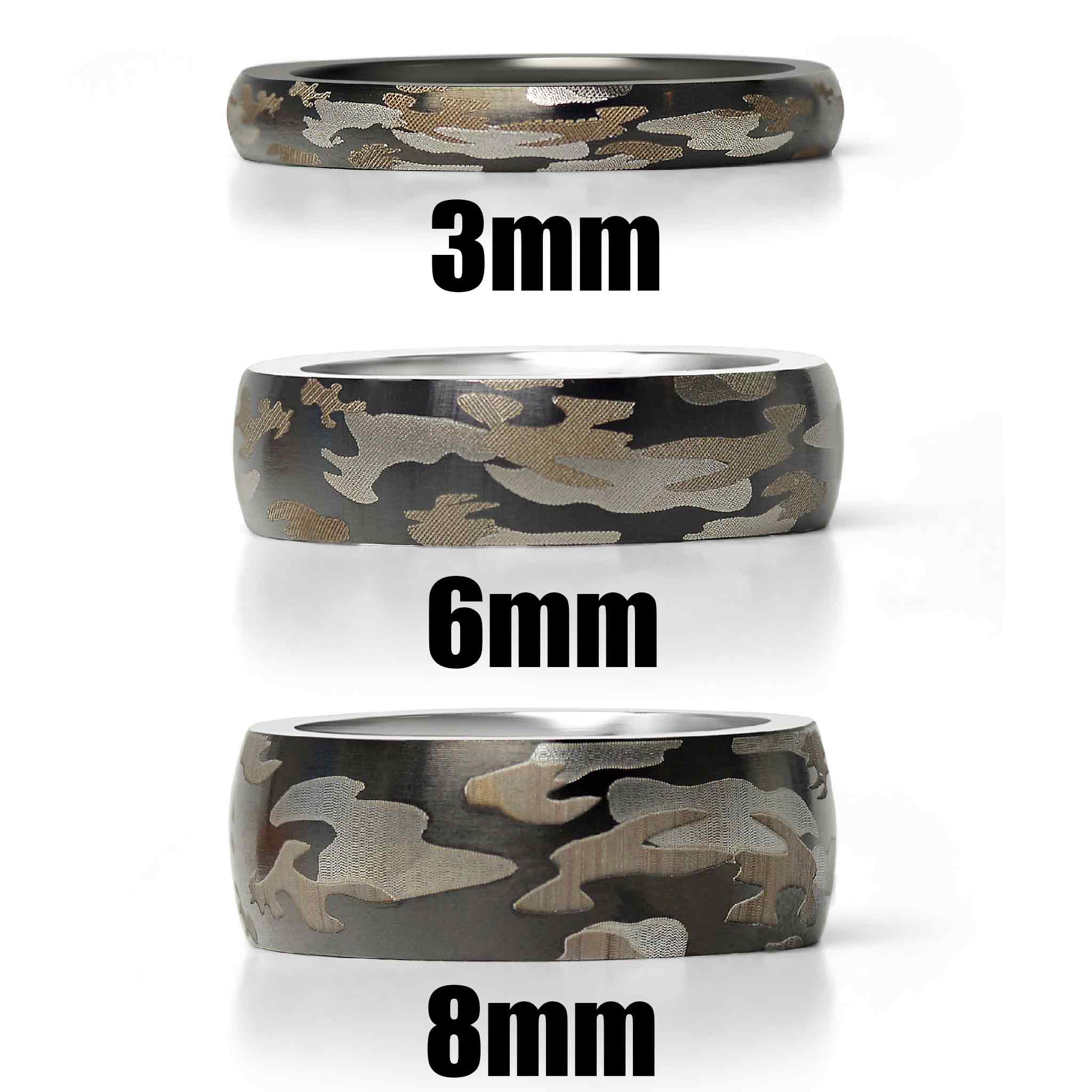 Camouflage Stainless Steel Blank RING / CFR7017