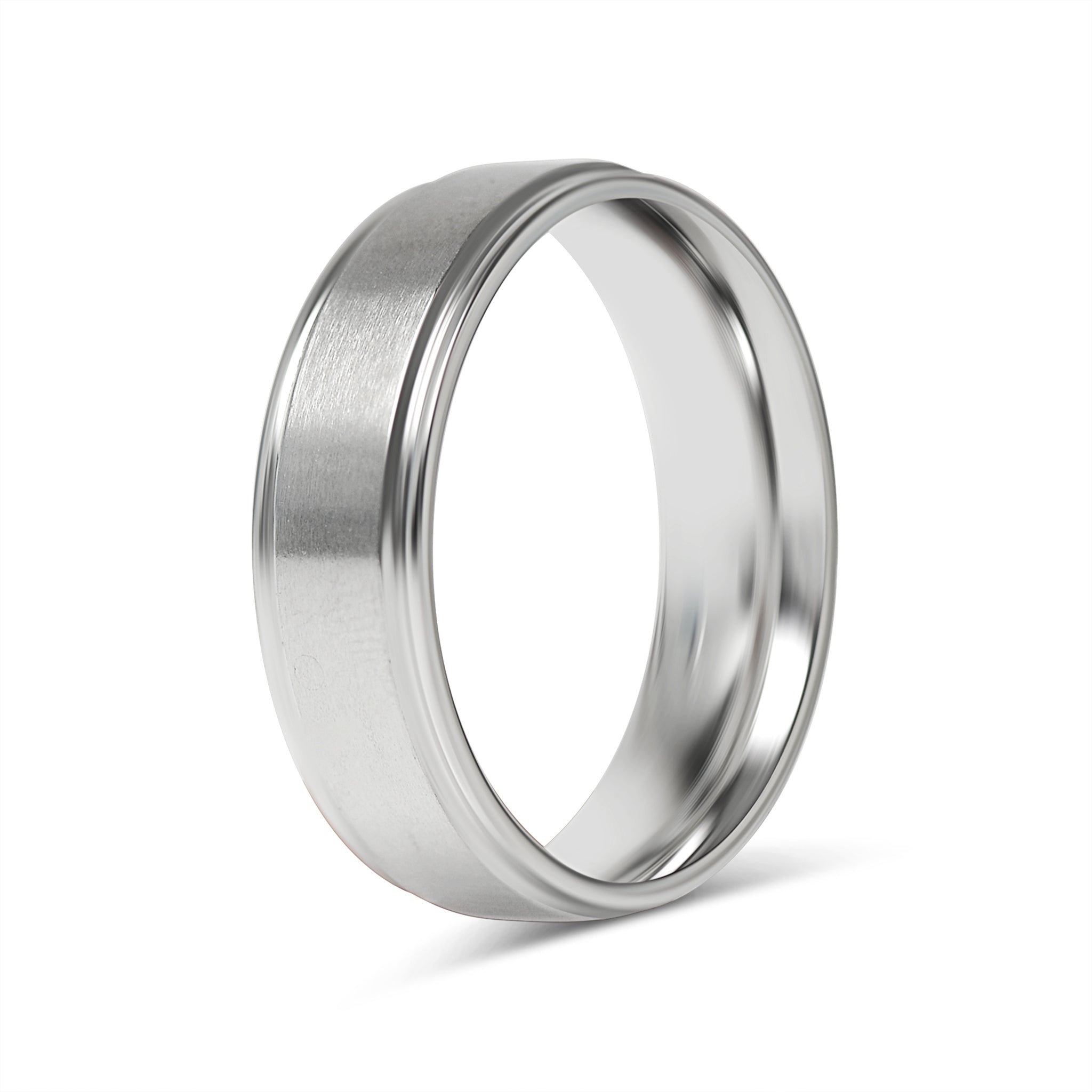 Stainless Steel Brushed Center With Grooved Edge RING / CFR7020