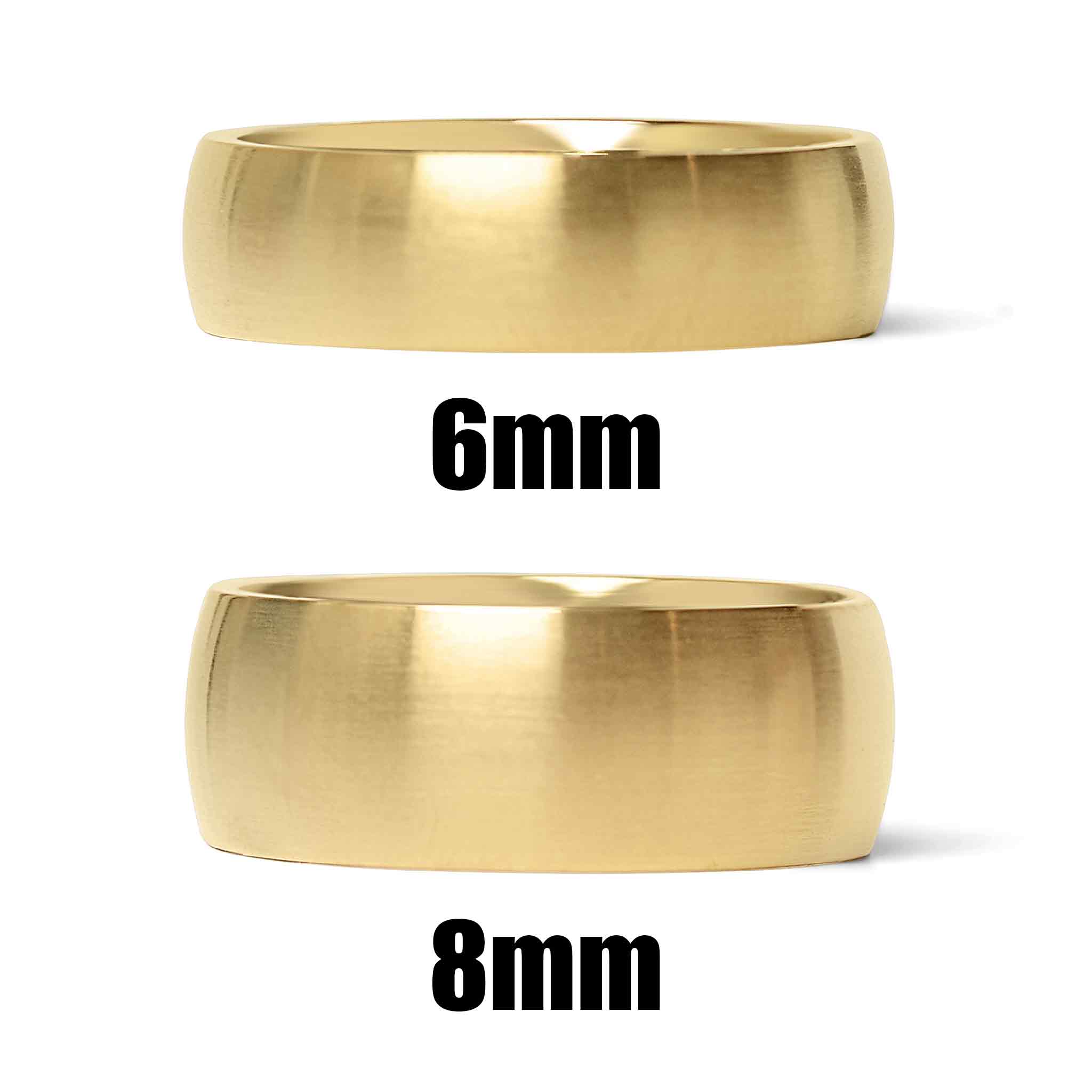 Brushed Matte 18K Gold PLATED Stainless Steel Ring / CFR7030