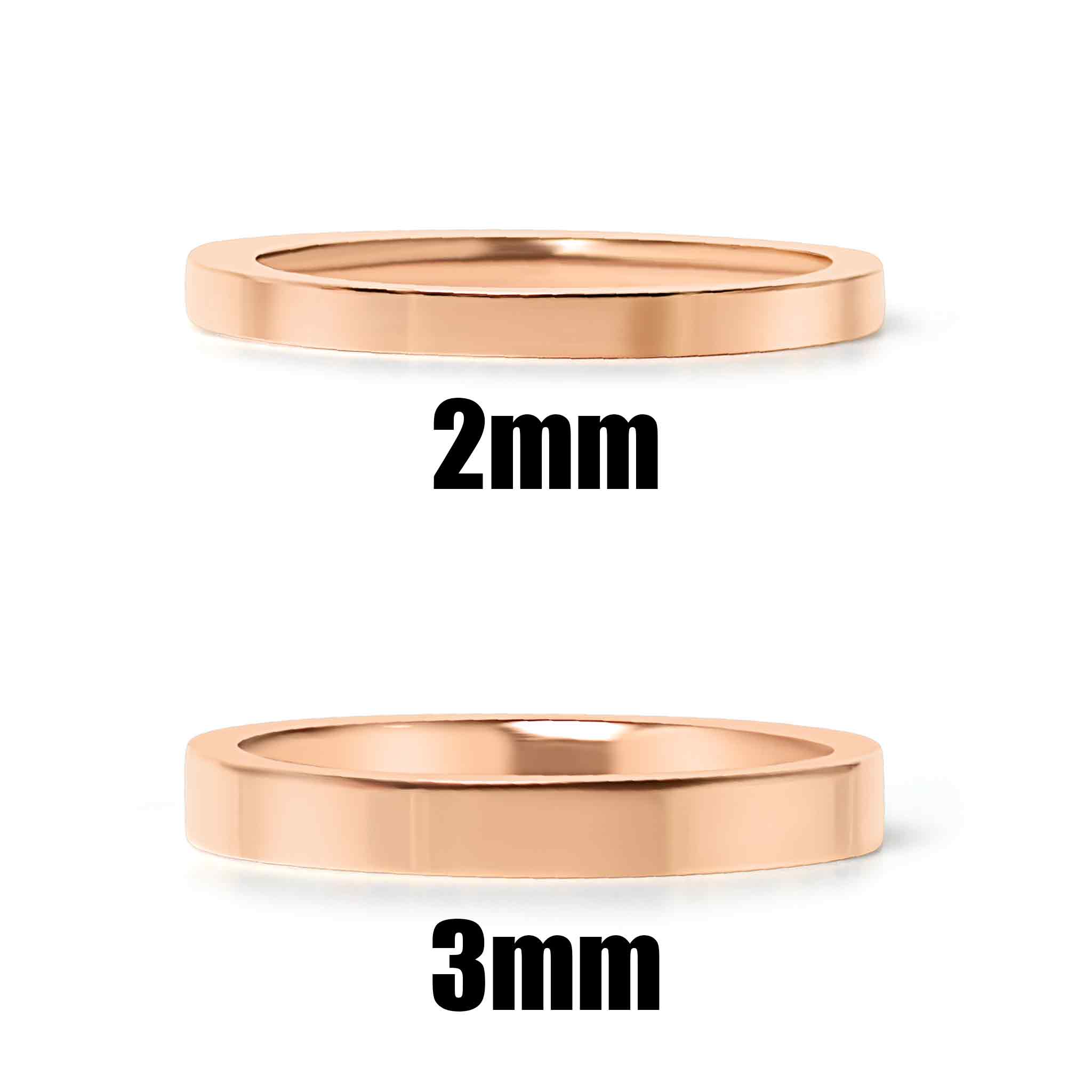 Flat Rose GOLD Stainless Steel Ring / CFR8024