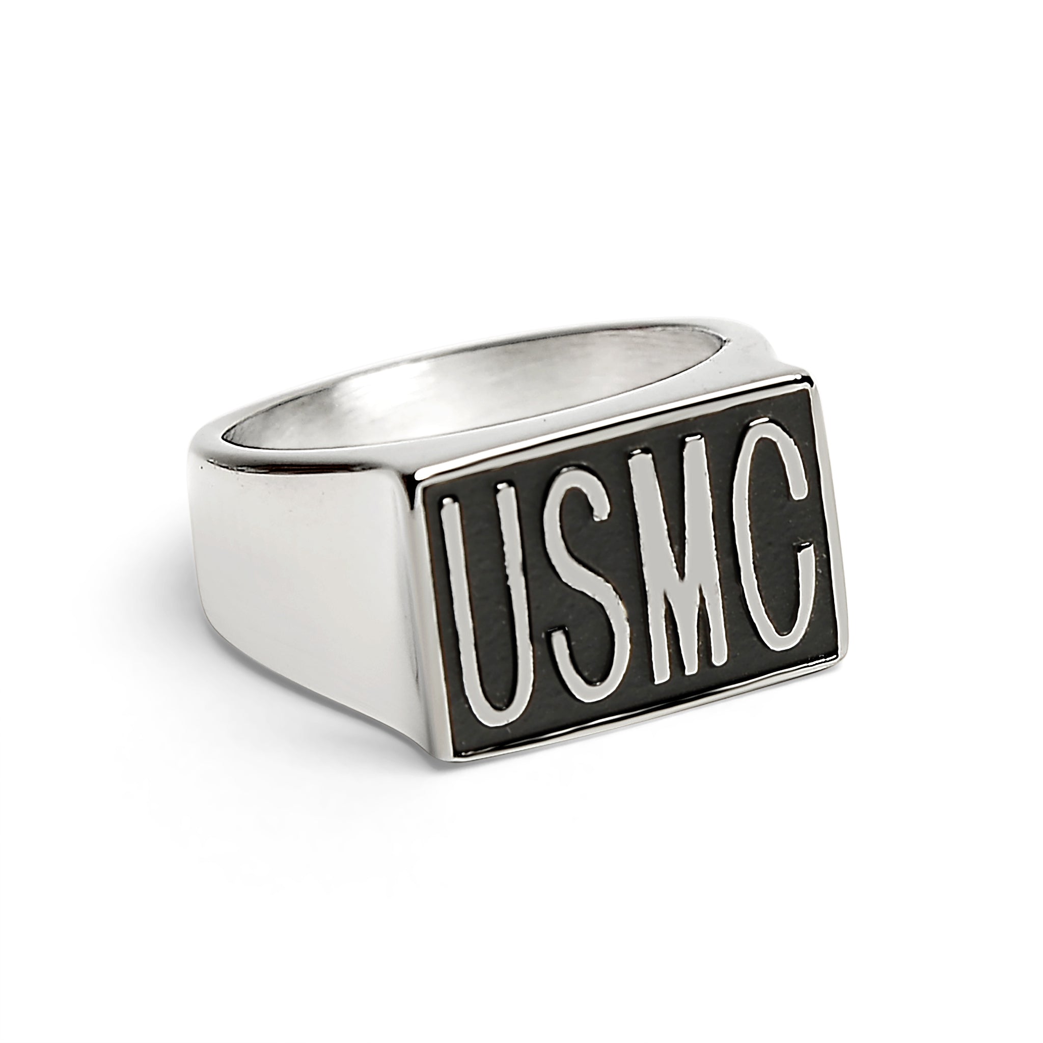 ''Stainless Steel ''''USMC'''' Signet RING / MCR4062''