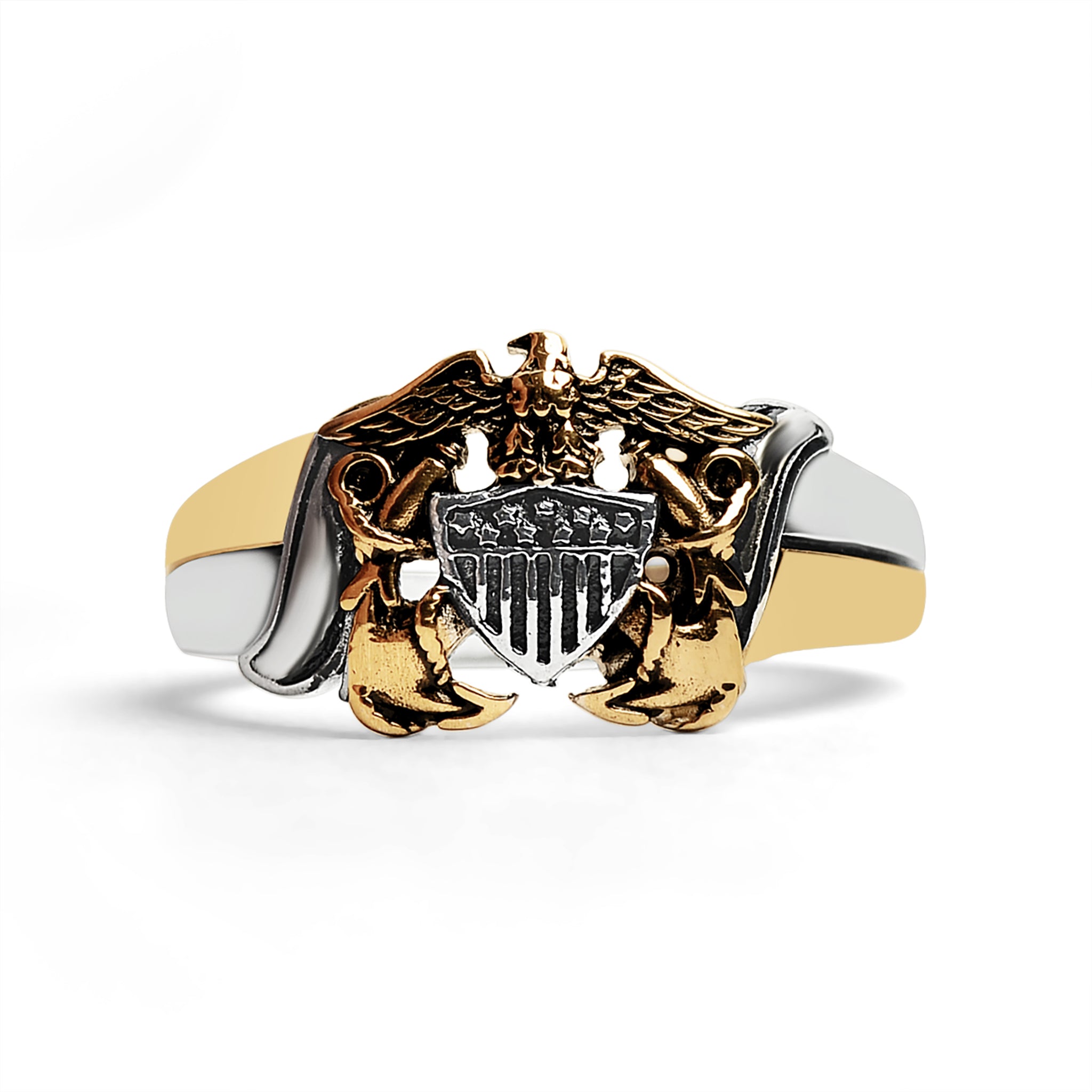 United States Navy Two Tone Stainless Steel Women's RING / MCR6013