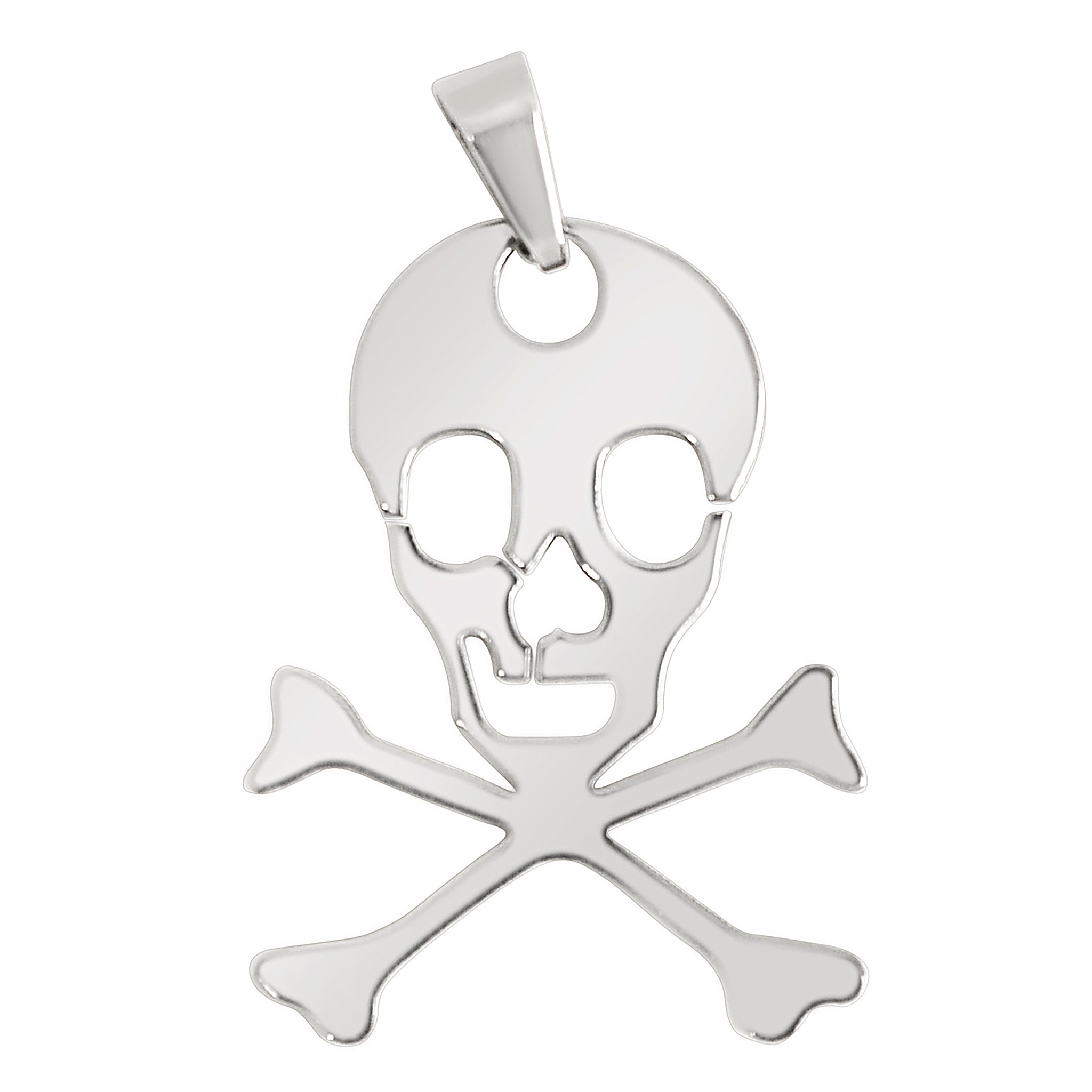 Stainless Steel SKULL and Crossbones Pendant / NCZ0033