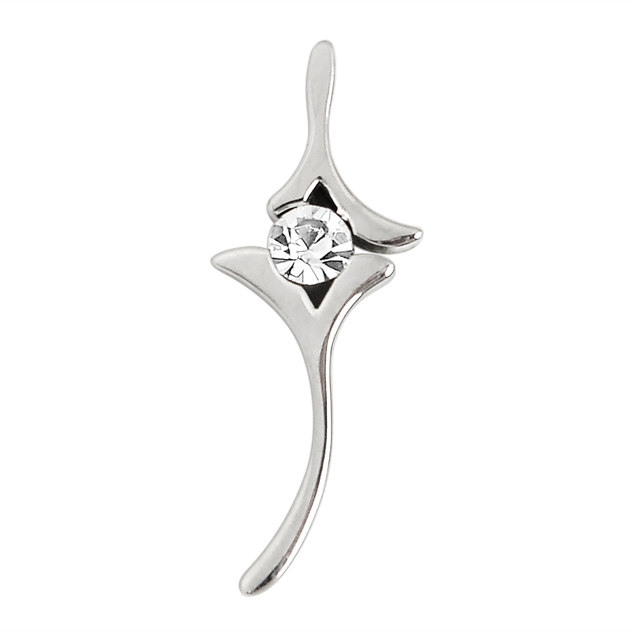 Stainless Steel CZ Center Pendant / NCZ0057