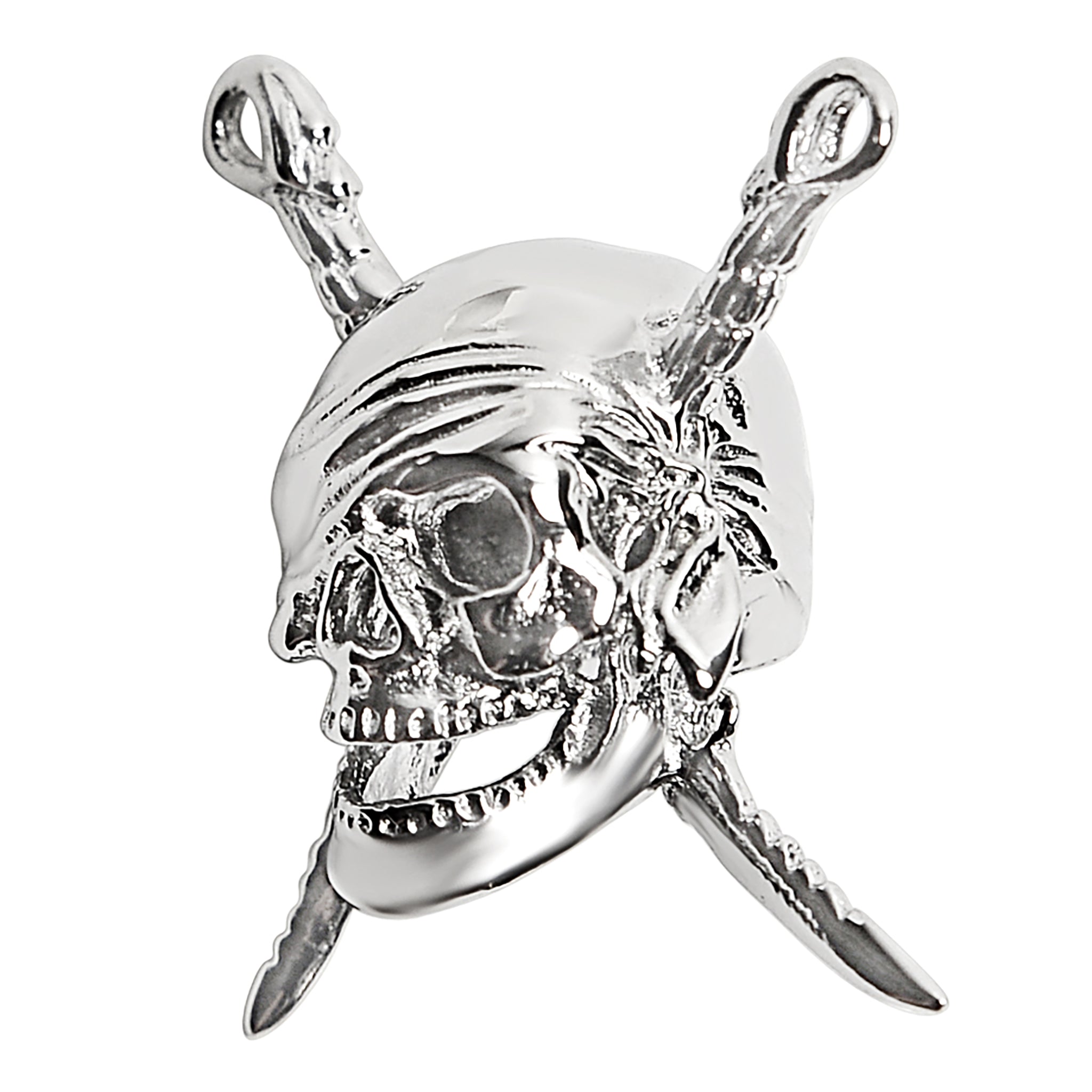 Stainless Steel Pirate SKULL and Crossbones Pendant / NCZ0081