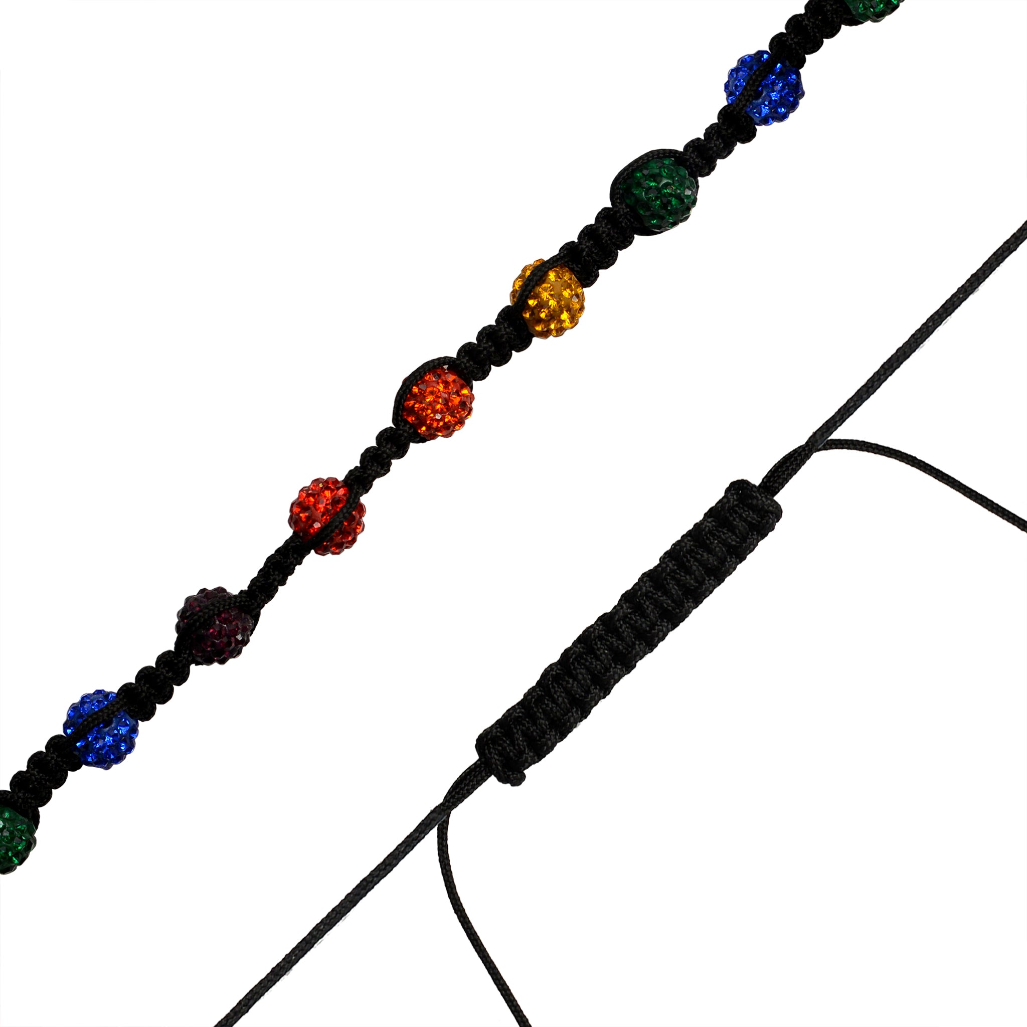 Adjustable Rainbow CZ Ball Necklace / NDB0025