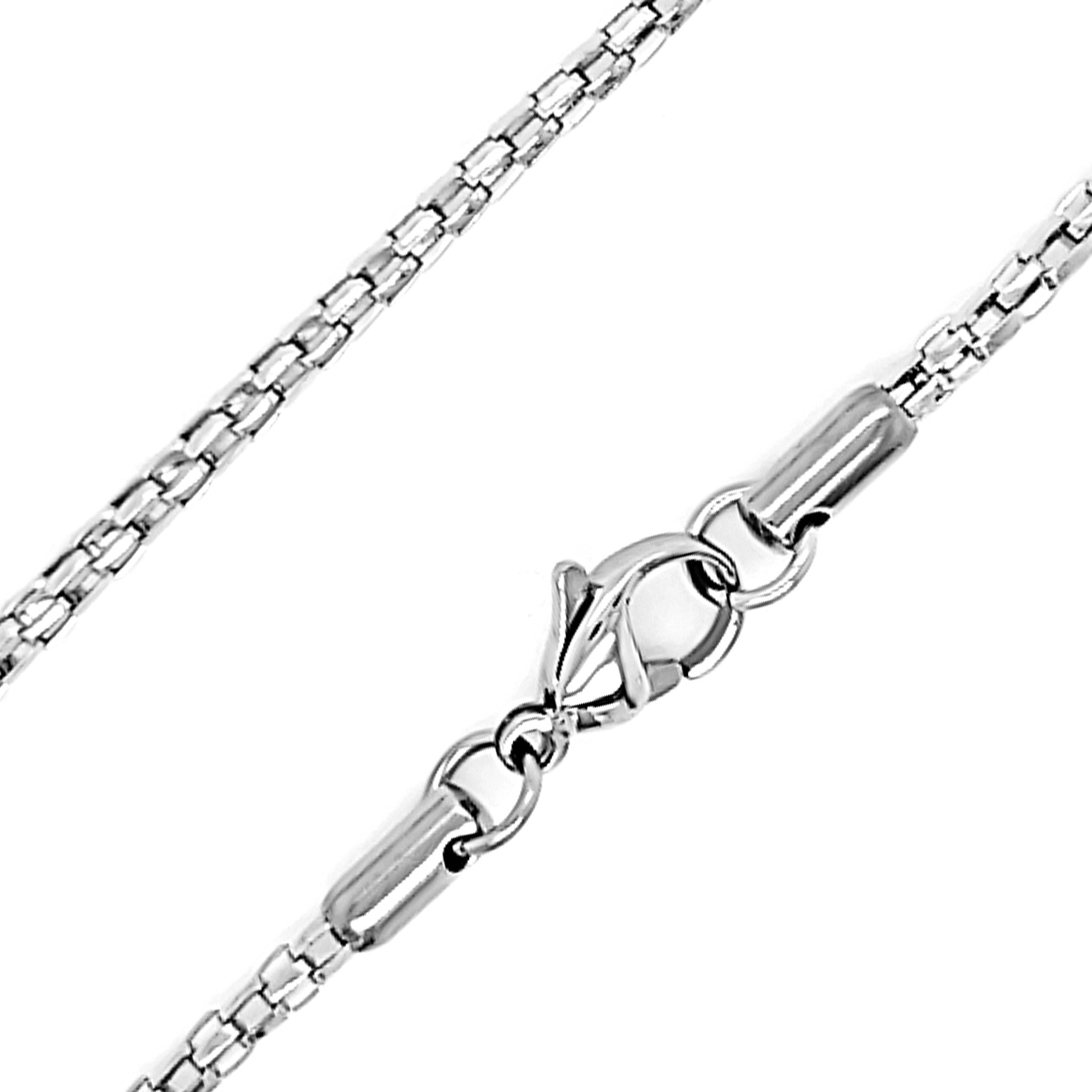 Stainless Steel Round SNAKE Chain Necklace / NKJ2510