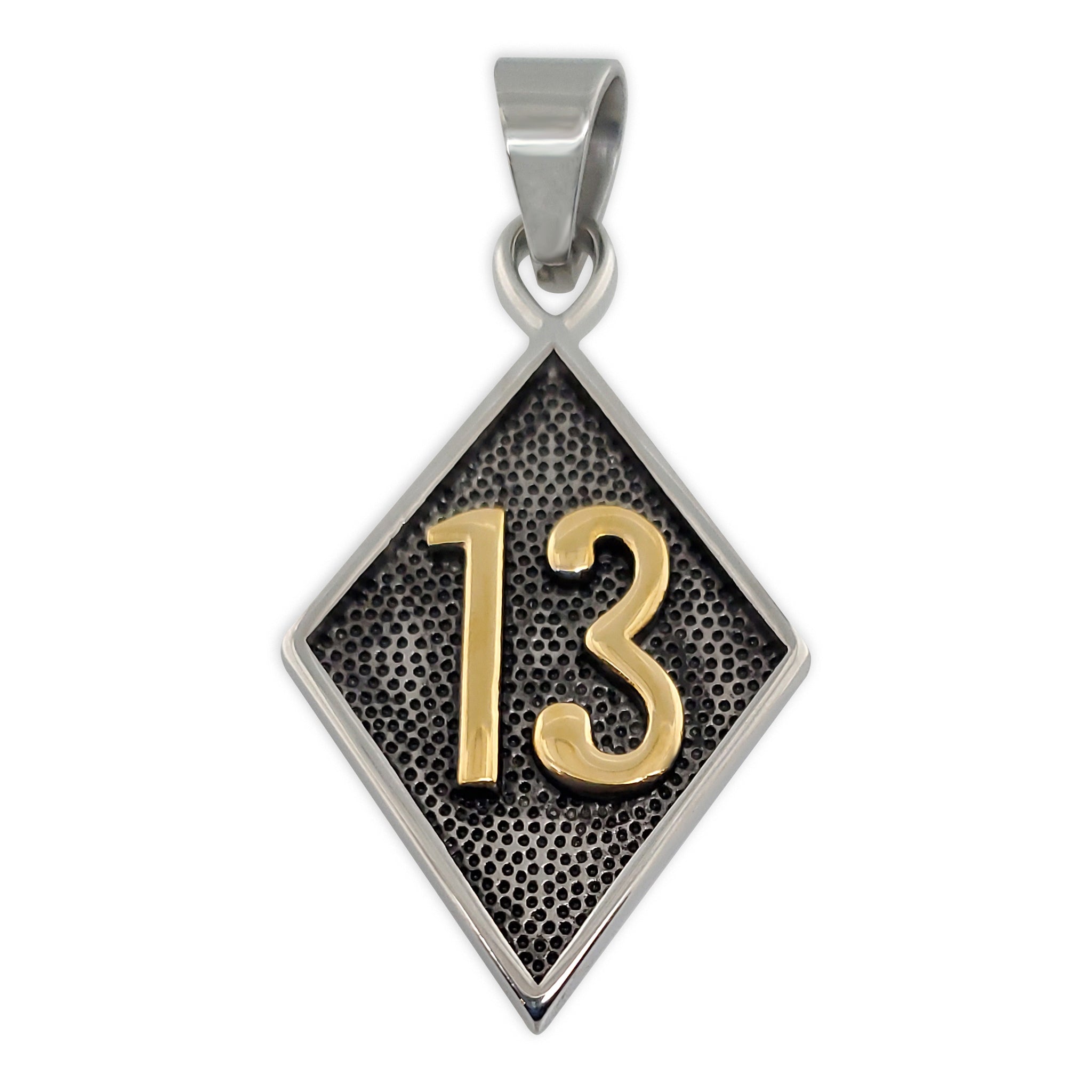 ''Stainless Steel and 18K GOLD Plated ''''13'''' Pendant / PDC9018''