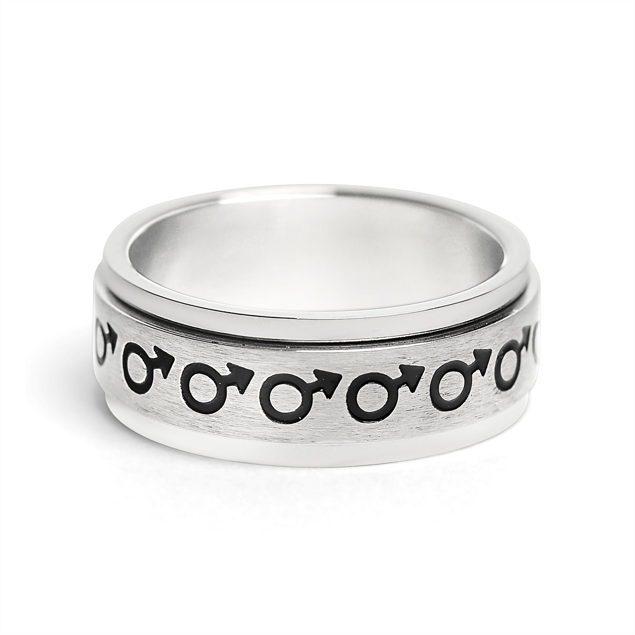 Male Symbol SPINNER Stainless Steel Ring / RRJ0066