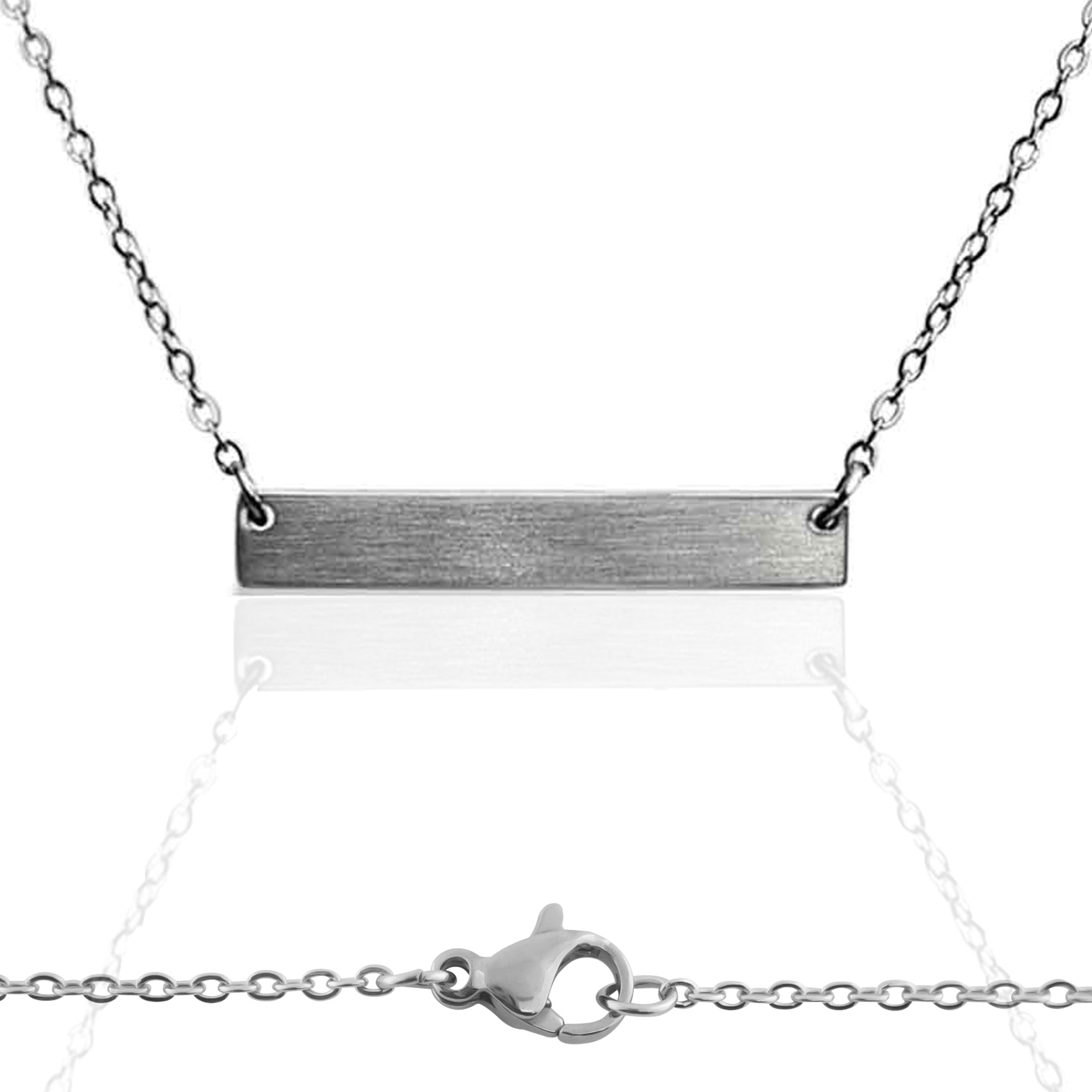 Blank Brushed Bar Stainless Steel Necklace / SBB0018