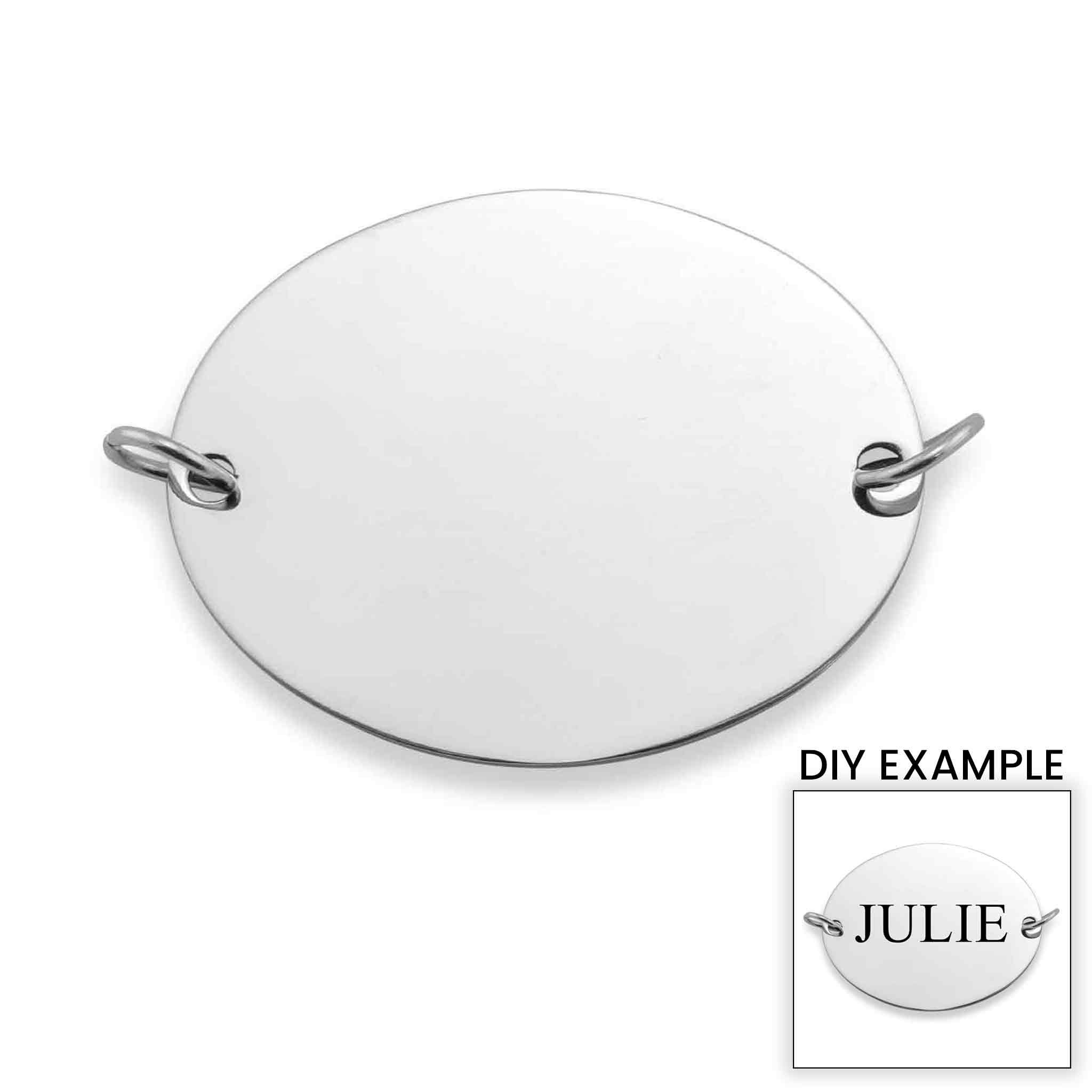 Polished Blank Stainless Steel Oval PENDANT / SBB0022