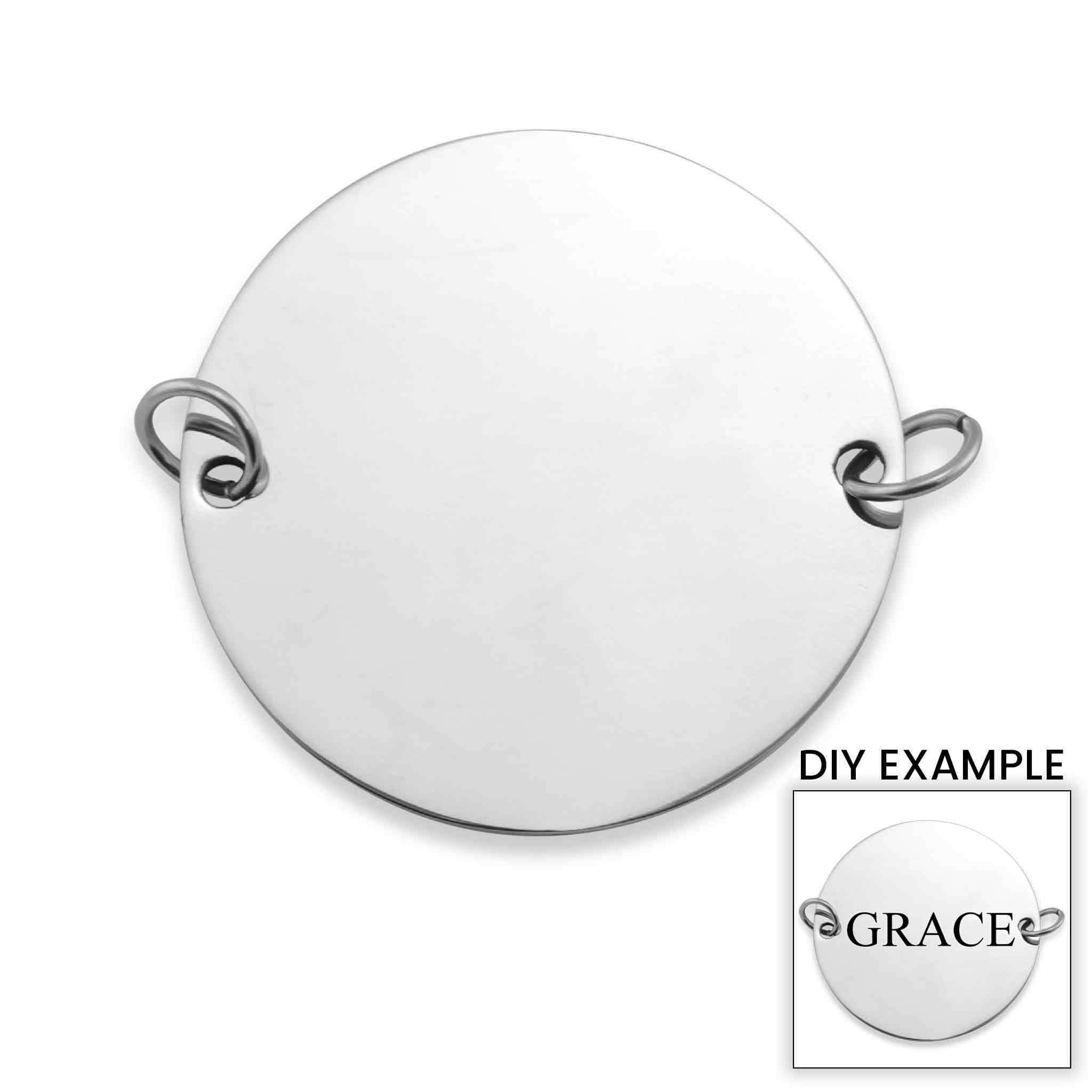 Polished Blank Stainless Steel Round PENDANT / SBB0023