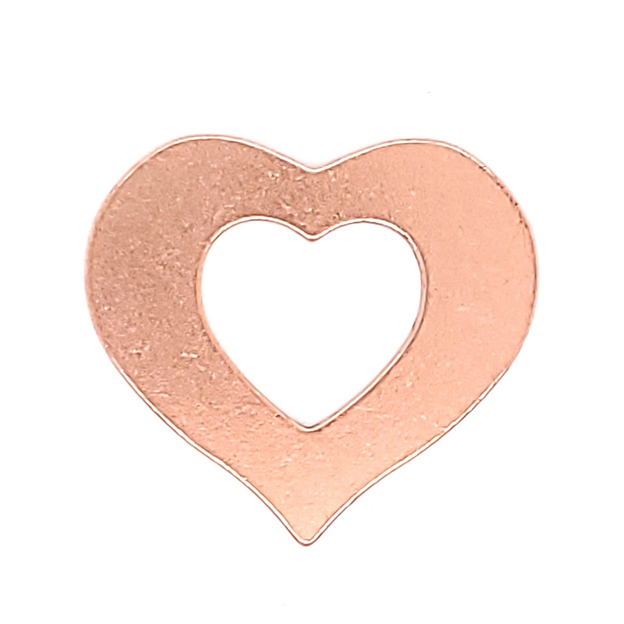 Copper Blank Heart Outline PENDANT / SBB0178