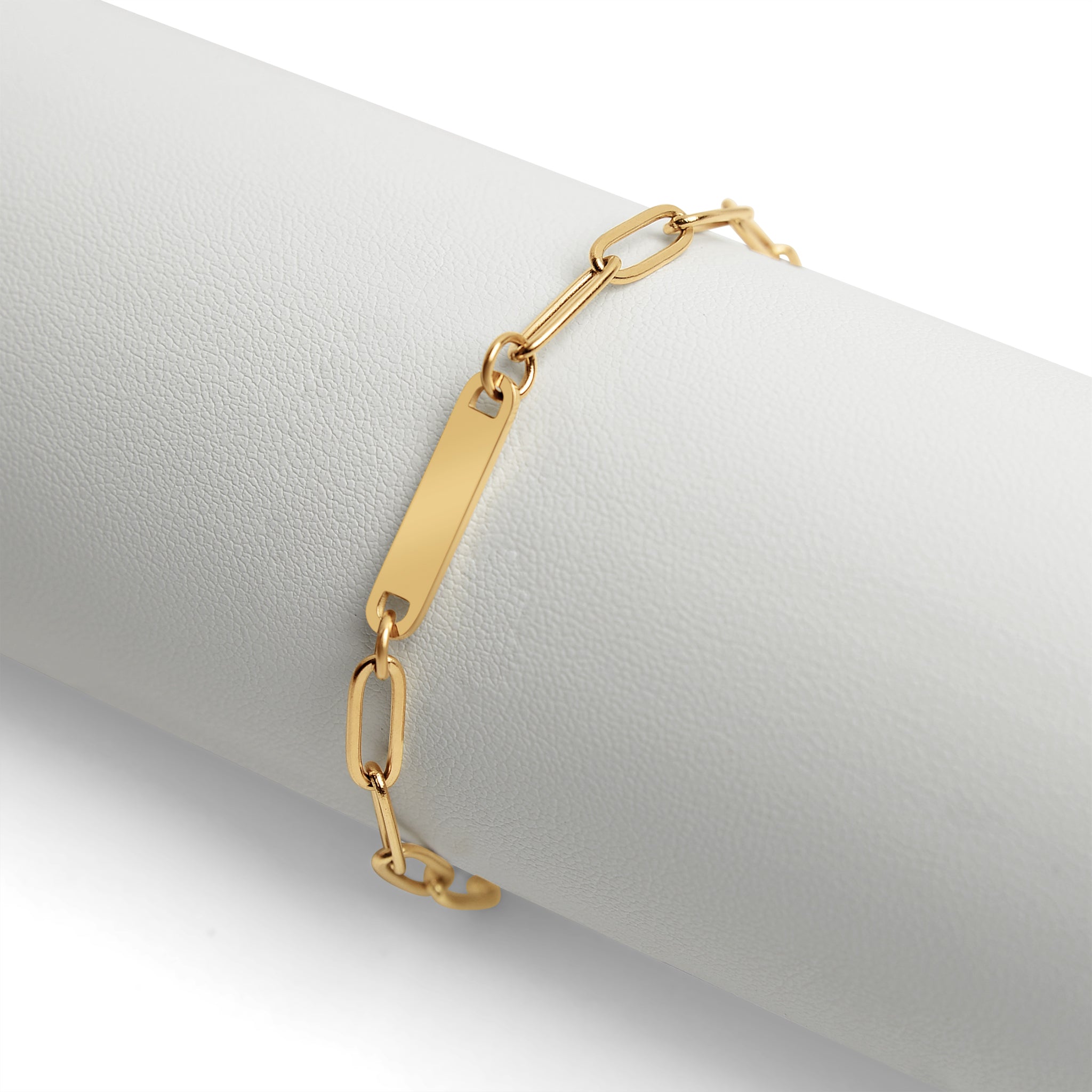 Verslinden Slaapkamer Geurloos Stainless Steel Engravable Paperclip Bracelet Sbb0274 | Wholesale Jewelry  Website