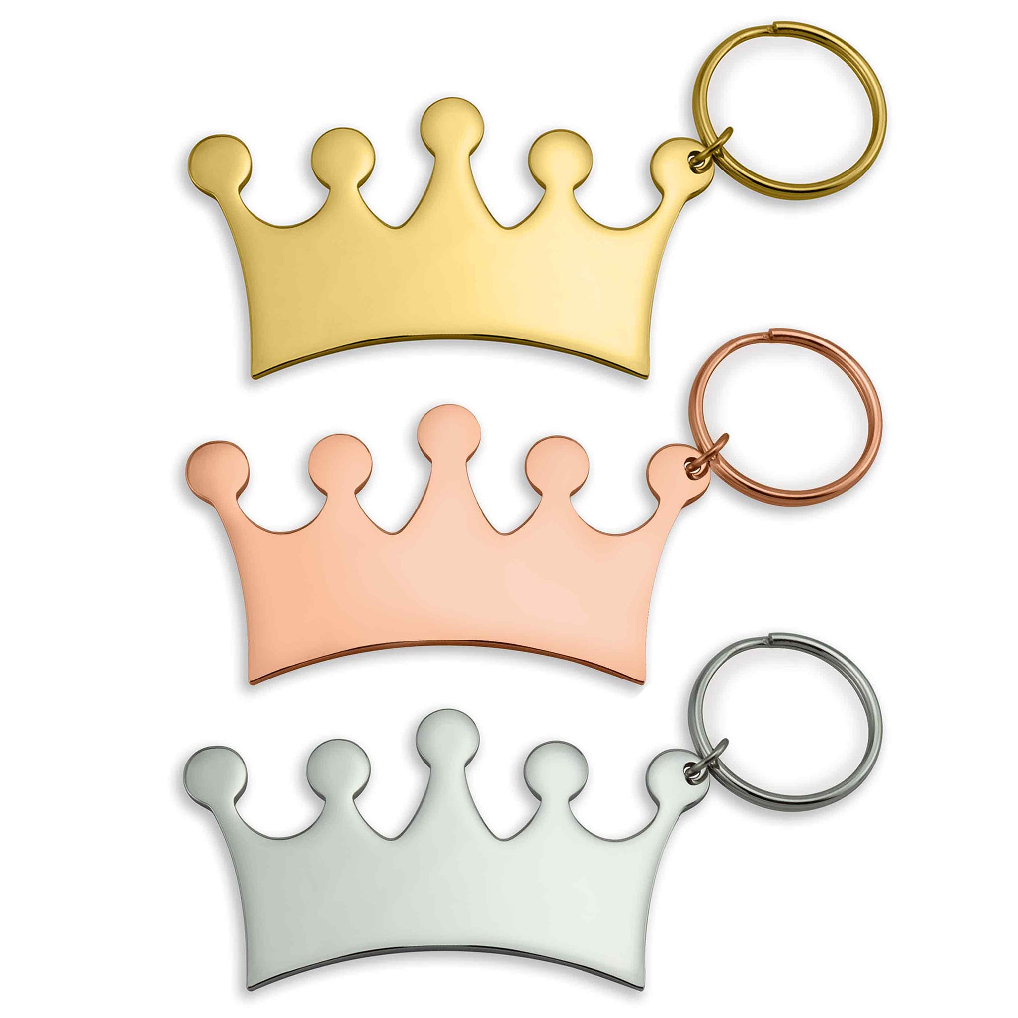 Engravable Crown Stainless Steel KEYCHAIN / SBB0288