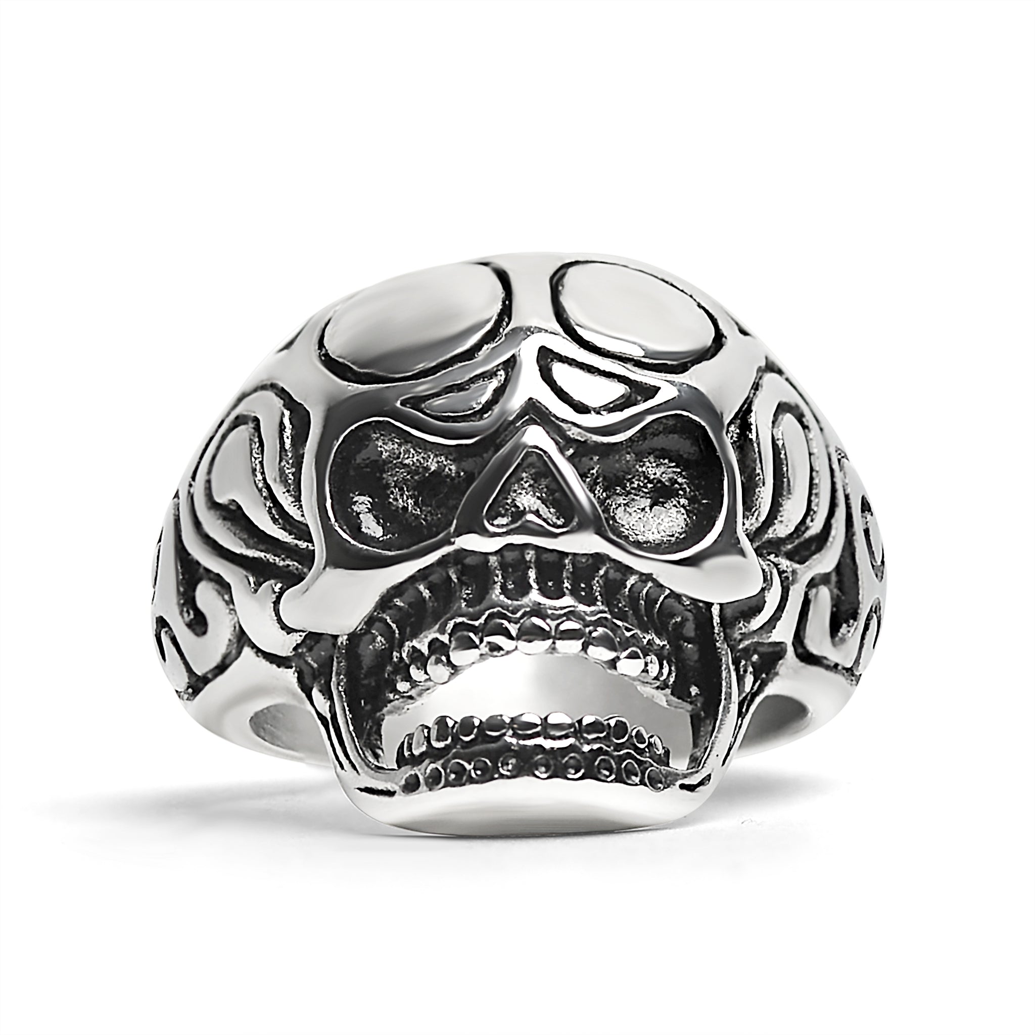 Polished SKULL Stainless Steel Ring / SCR2019