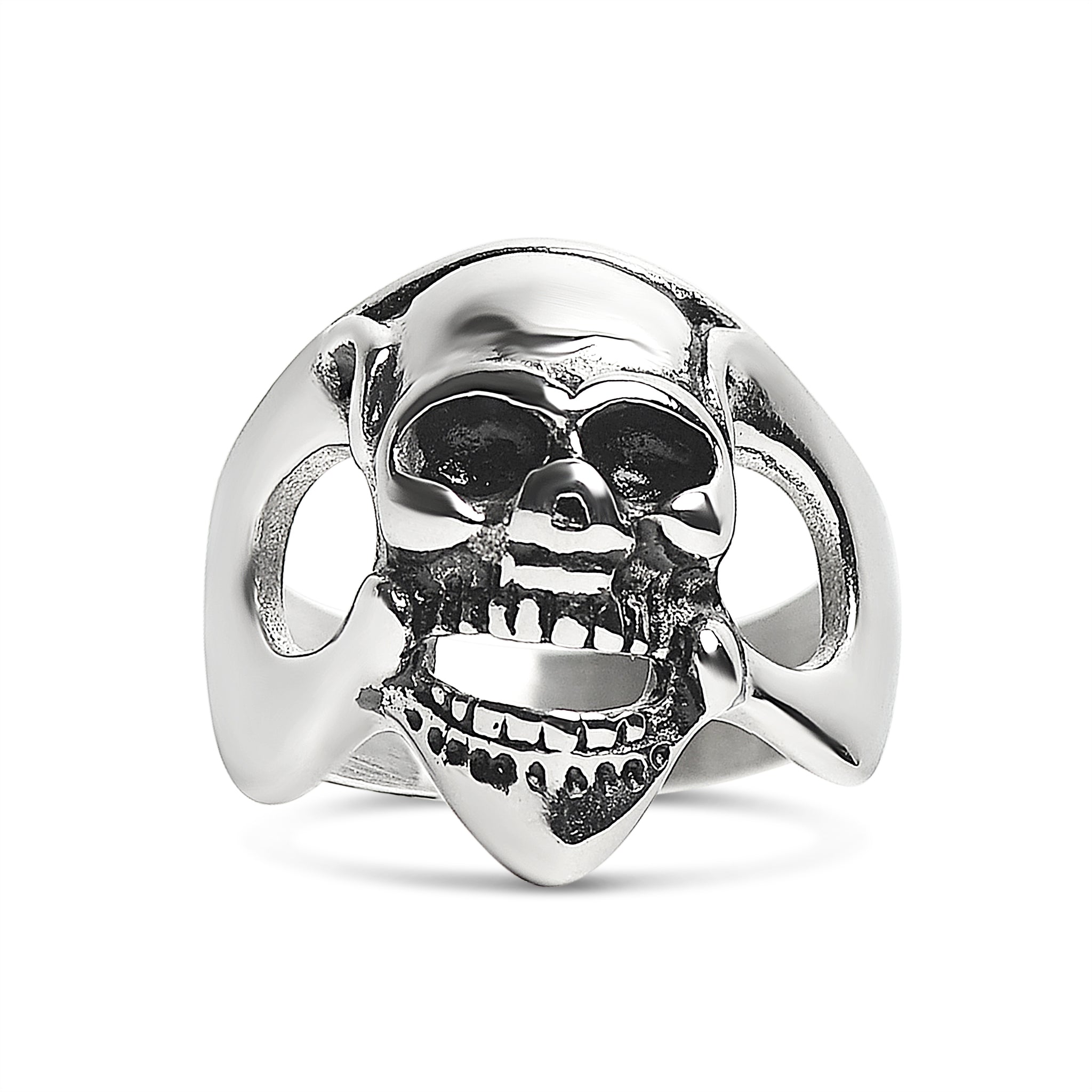 Stainless Steel Polished Skull RING / SCR2059