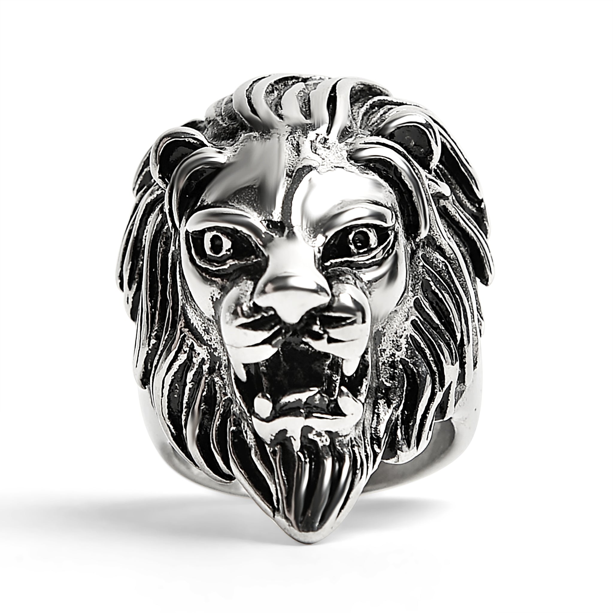 Stainless Steel RoaRING Lion Head RING / SCR3047