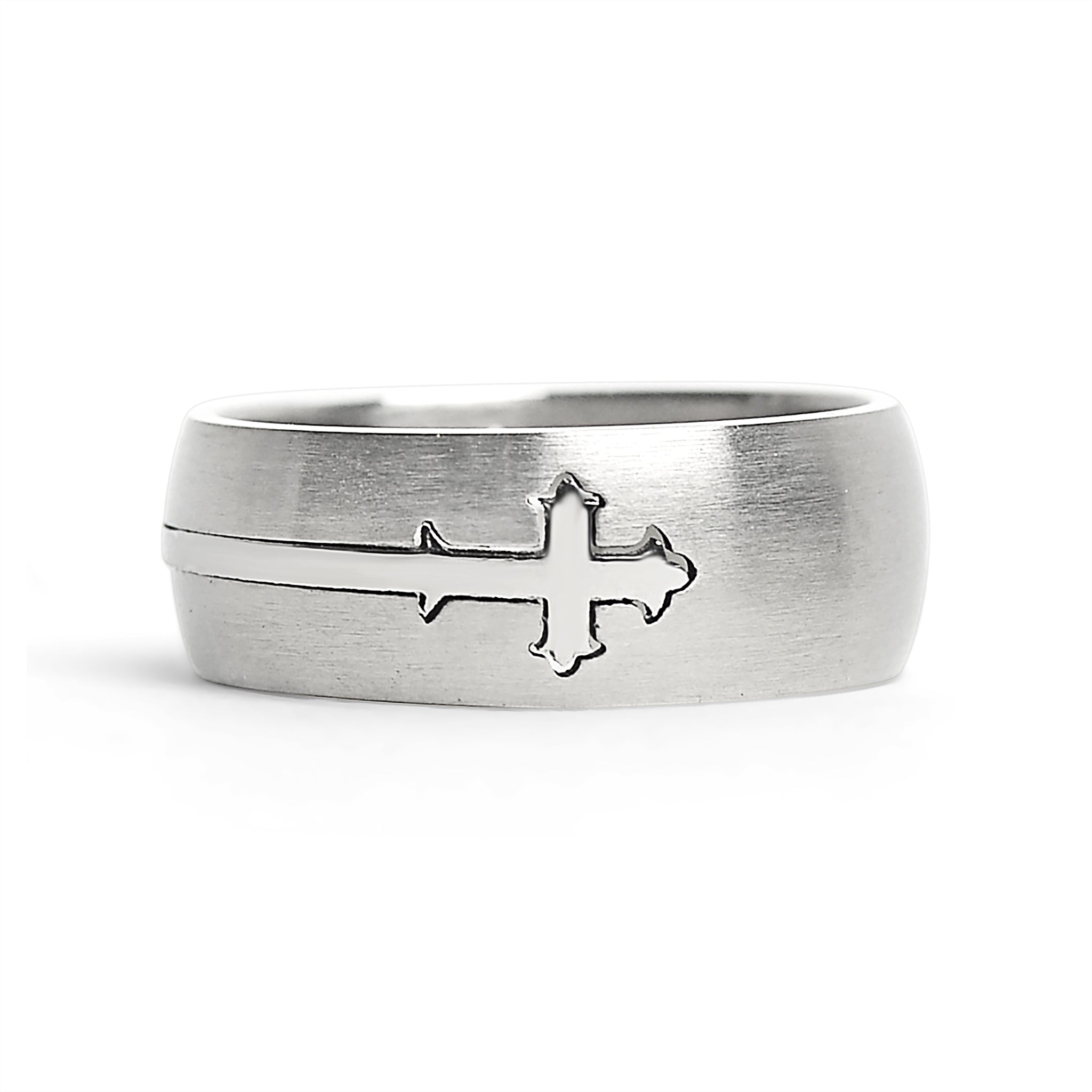 Dual Cross Ring Stainless Steel Polished Ring / SCR3060