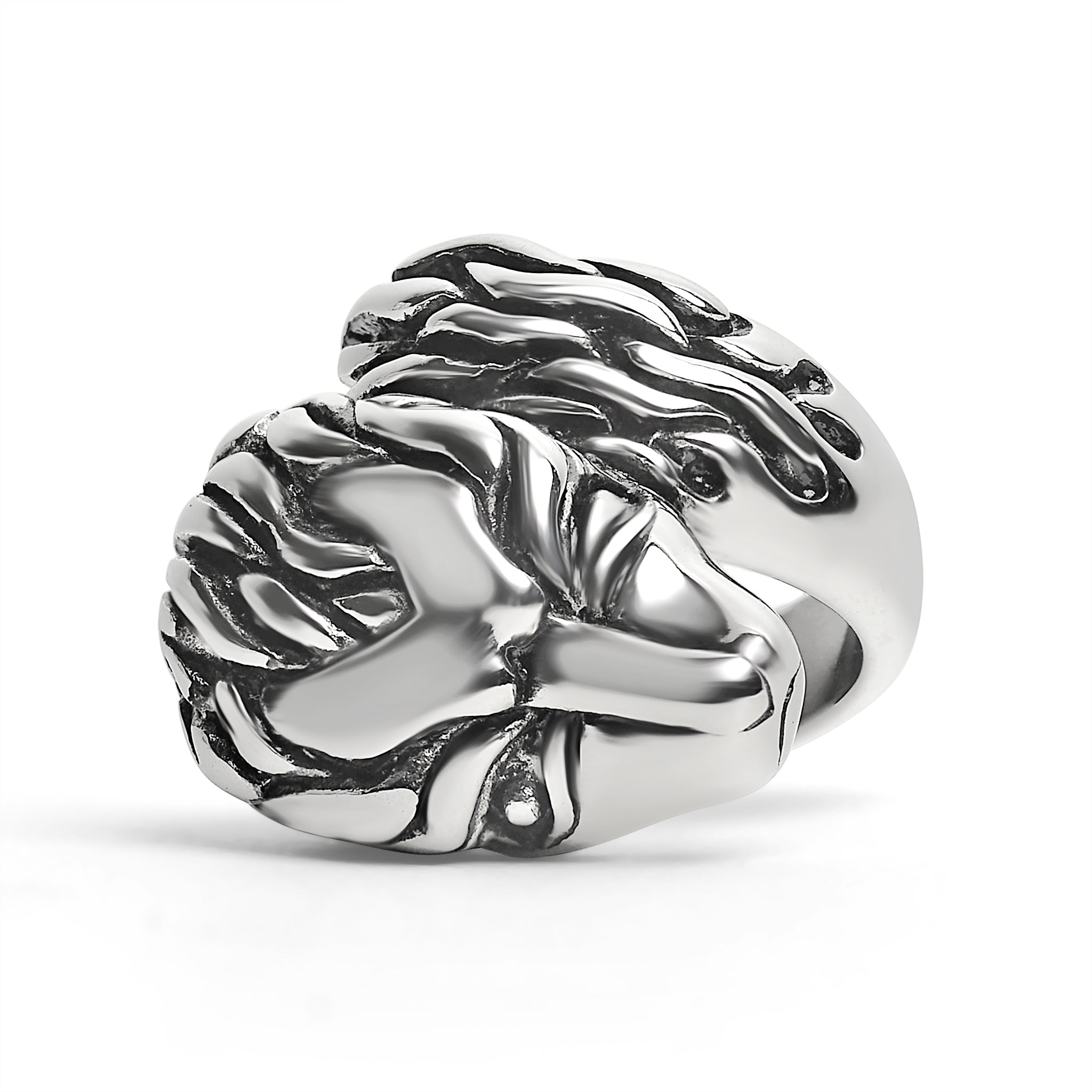 Large Detailed Fox Stainless Steel RING / SCR4006