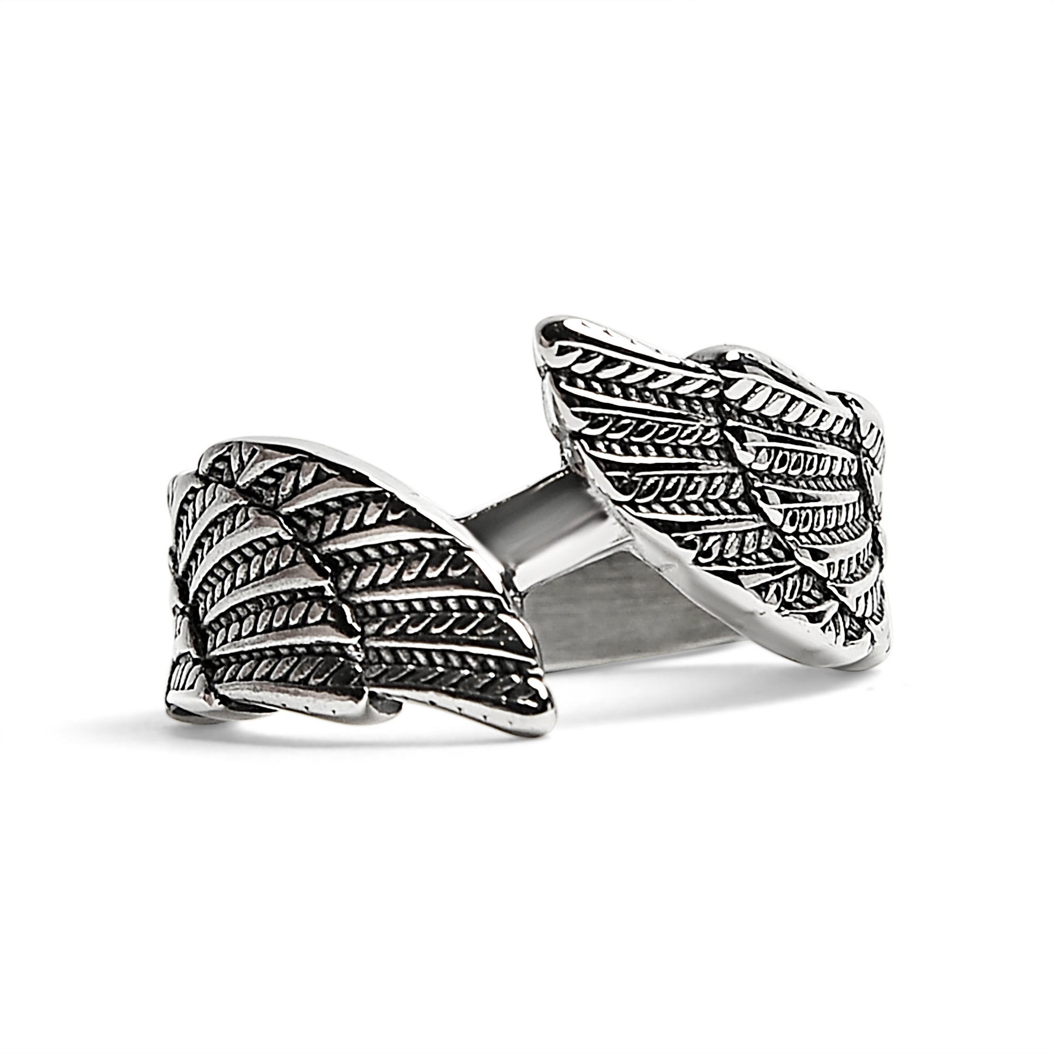 Stainless Steel Angel Wings RING / SCR4013