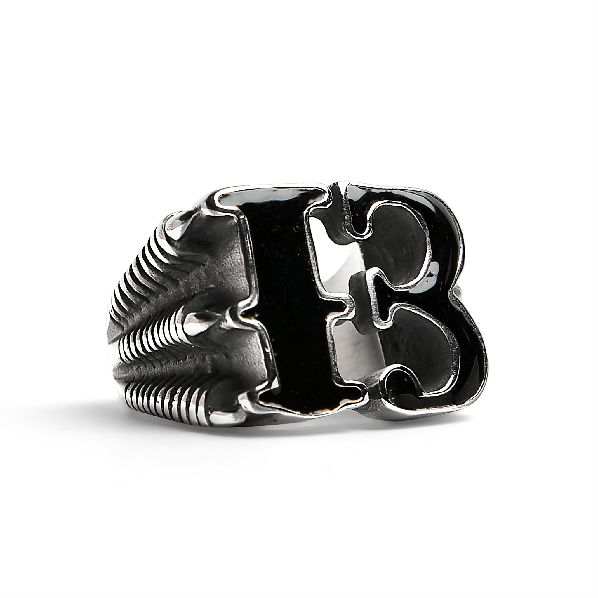 ''Stainless Steel Black Gothic ''''13'''' DRAGON Claw Signet Ring / SCR4089''