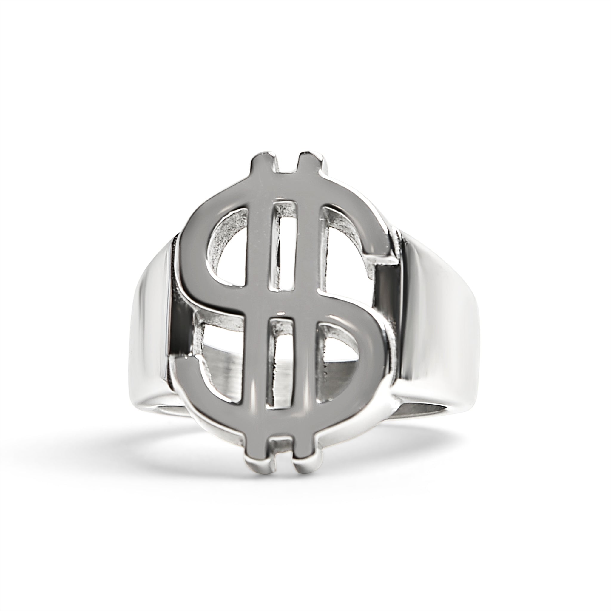 Stainless Steel Money SIGN Mens Ring / SCR4115