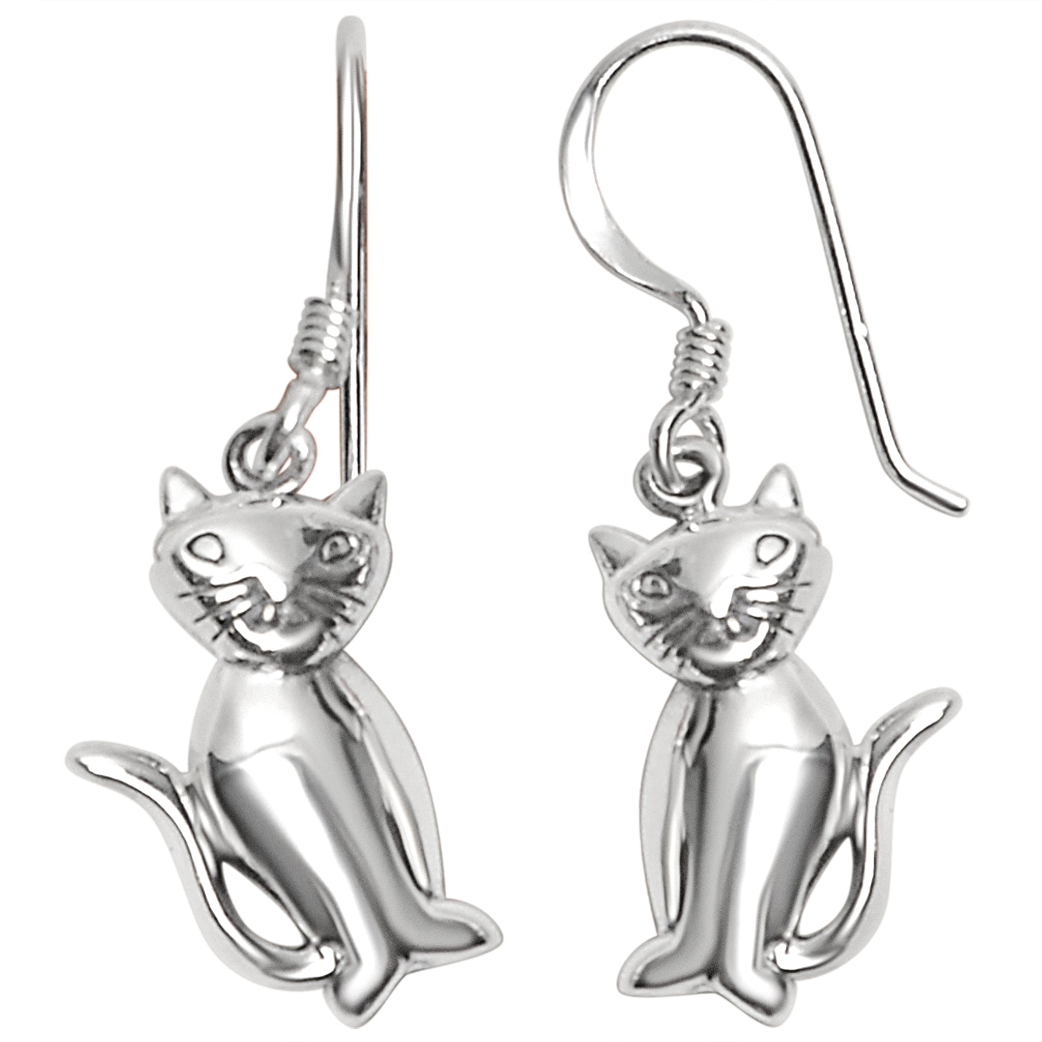 Sterling Silver Cat EARRINGS / SSE0007