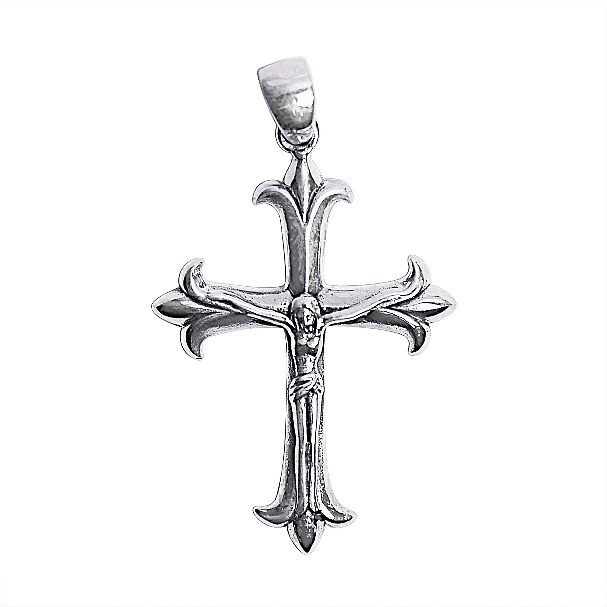 STERLING SILVER Crucifix Cross Pendant / SSP0017