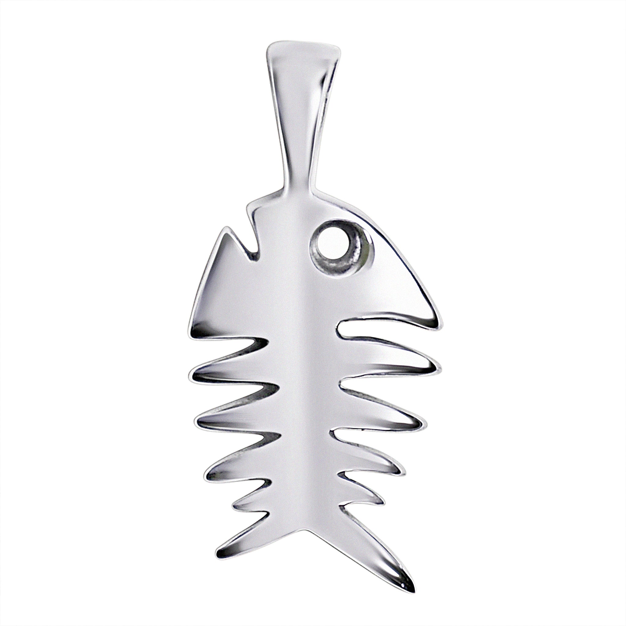 Sterling Silver Fish Bone Pendant / SSP0044