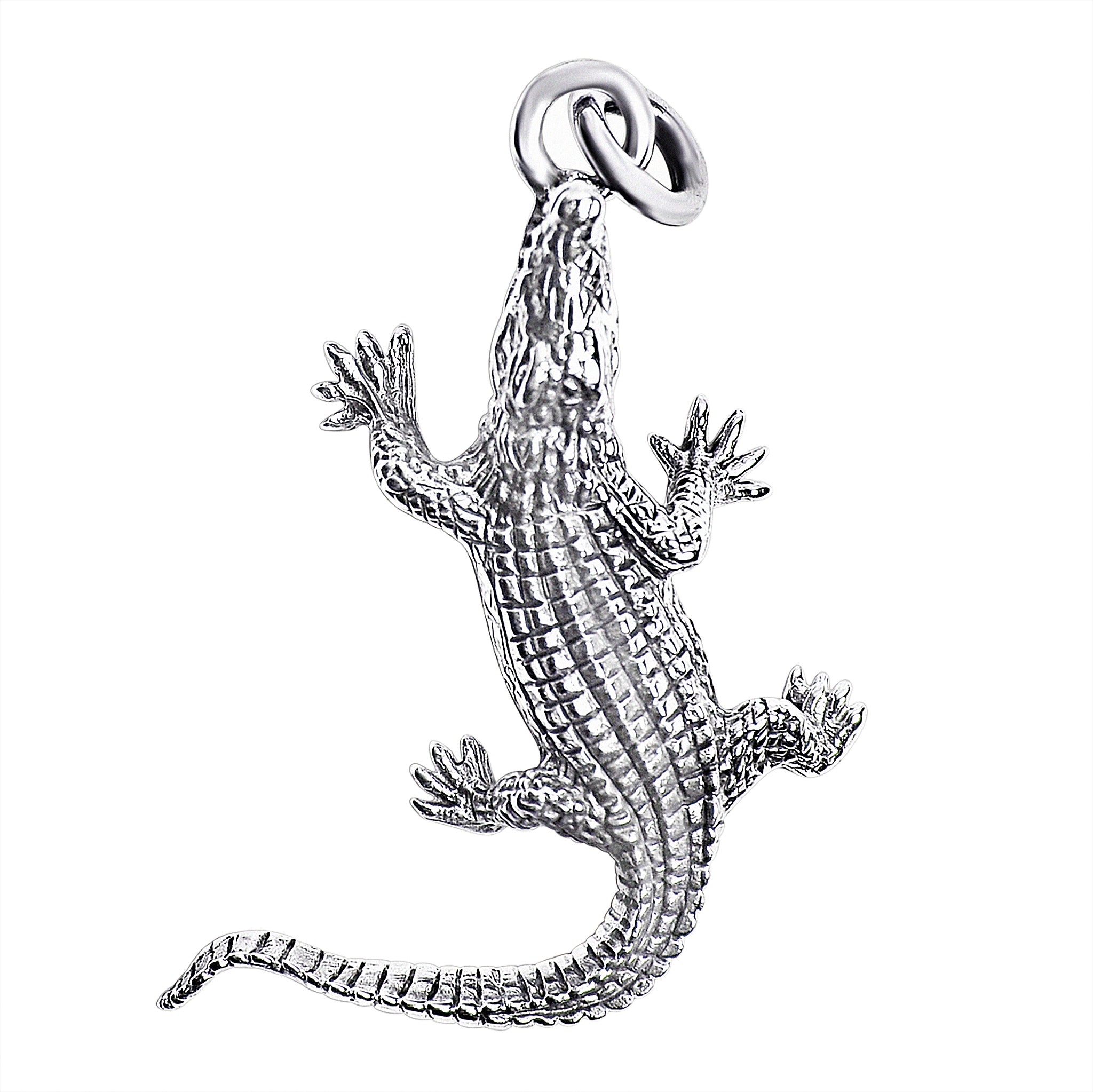 Sterling Silver Alligator Pendant / SSP0047