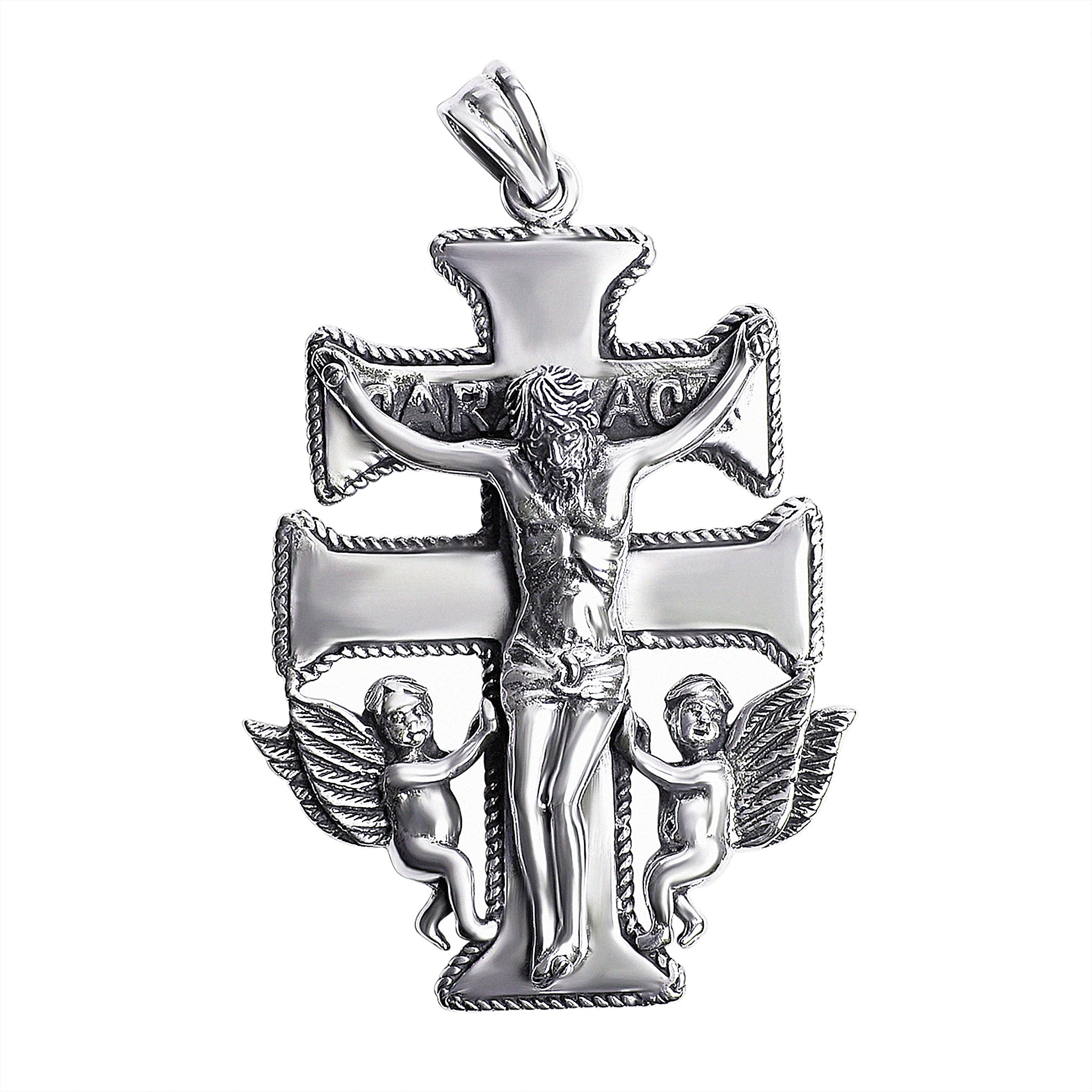 Sterling Silver Caravaca Crucifix Cross PENDANT / SSP0067