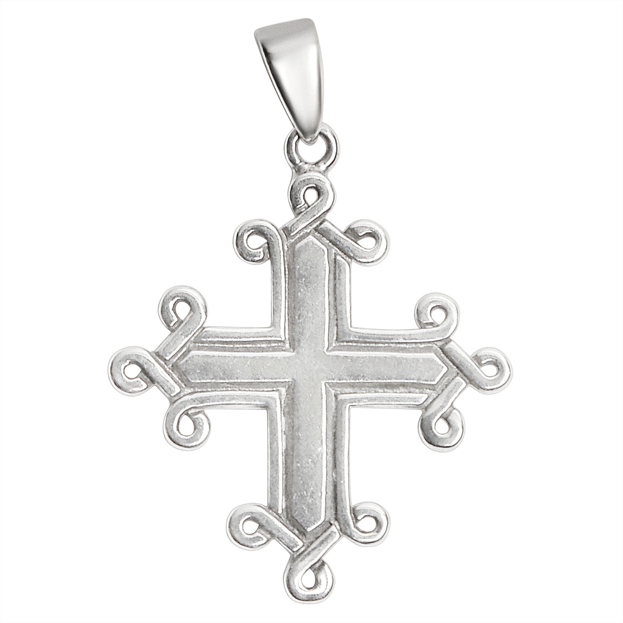 STERLING SILVER Greek Cross Pendant / SSP0089