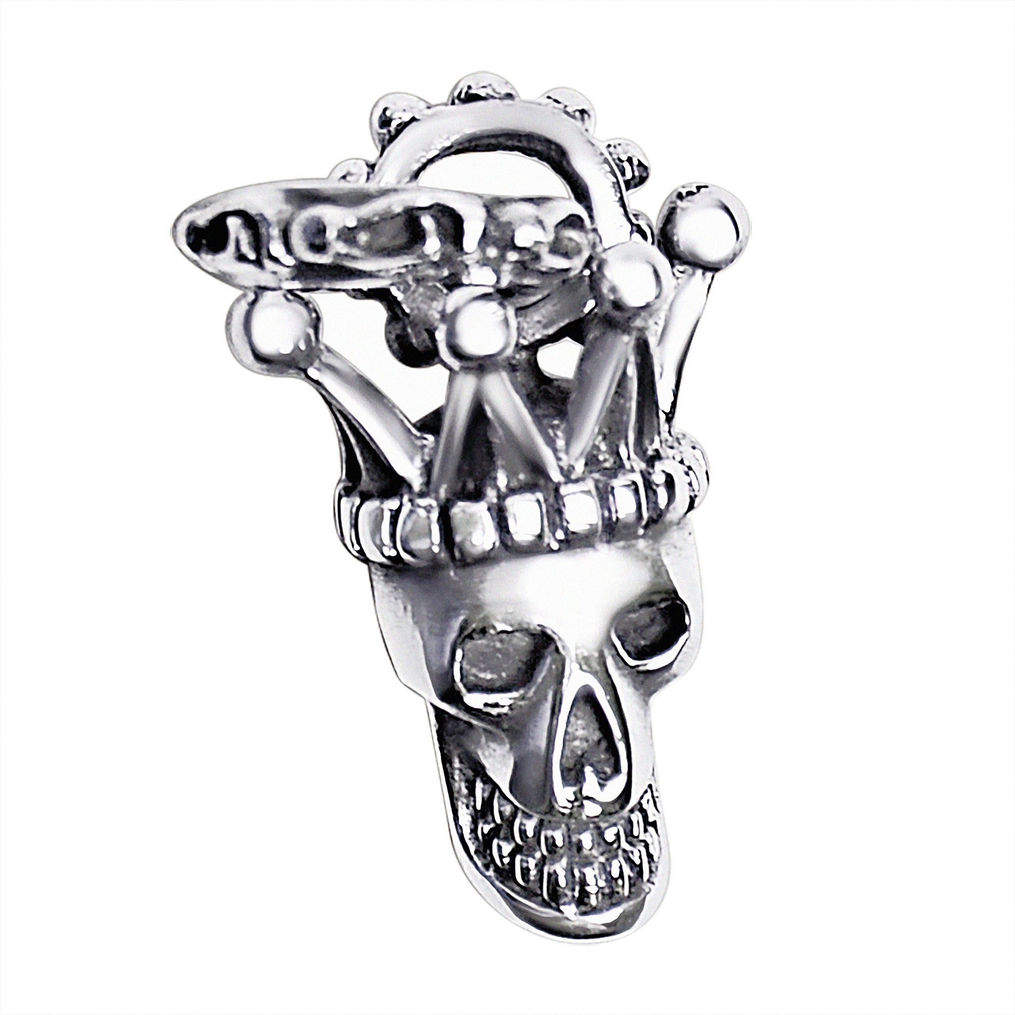 Sterling Silver Jester SKULL Pendant / SSP0118