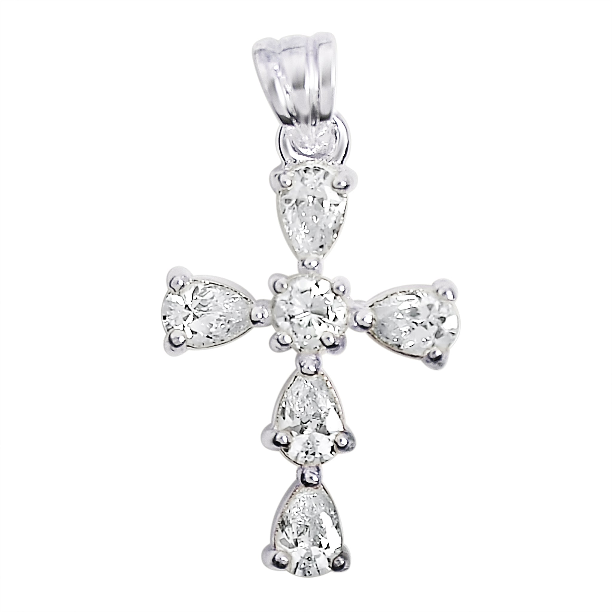 STERLING SILVER CZ Cross Pendant / SSP0129