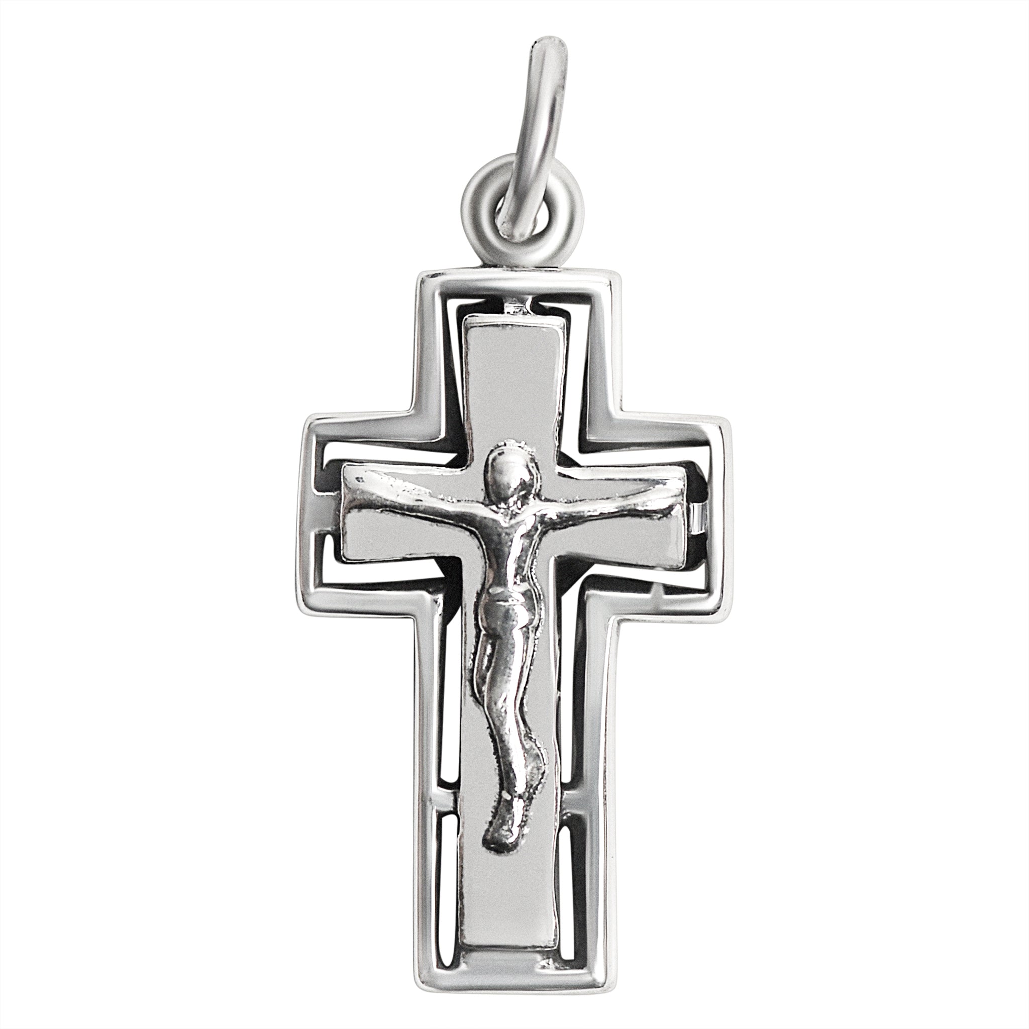 STERLING SILVER Crucifix Cross Pendant / SSP0140