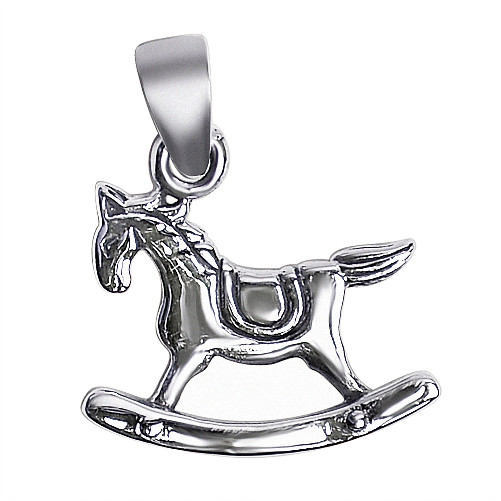 STERLING SILVER Rocking Horse Pendant / SSP0150