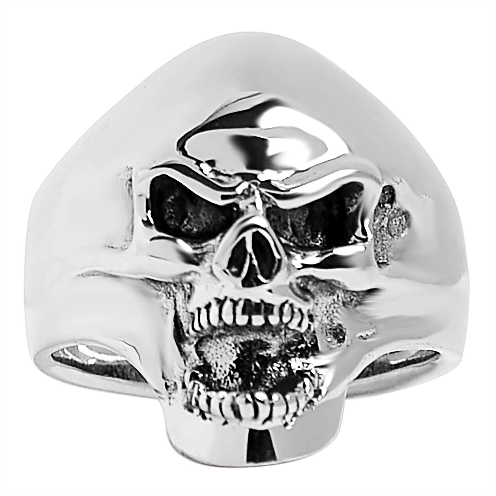 STERLING SILVER Screaming Skull Ring / SSR0011